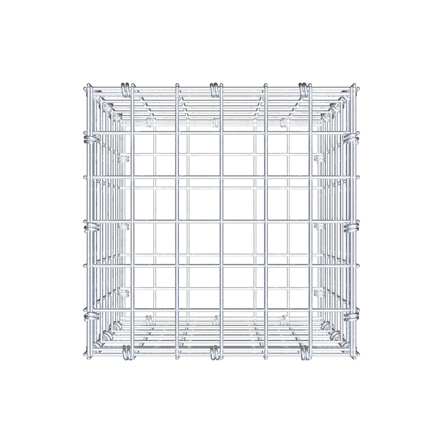 Gabion 30 cm x 30 cm x 30 cm (L x H x D), maskstorlek 5 x 5 cm, spiralring