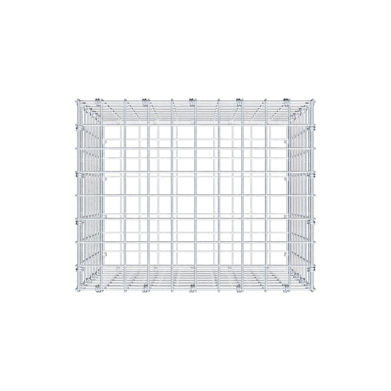 Gabion 50 cm x 40 cm x 40 cm (L x H x P), mailles 5 x 5 cm, anneau en spirale