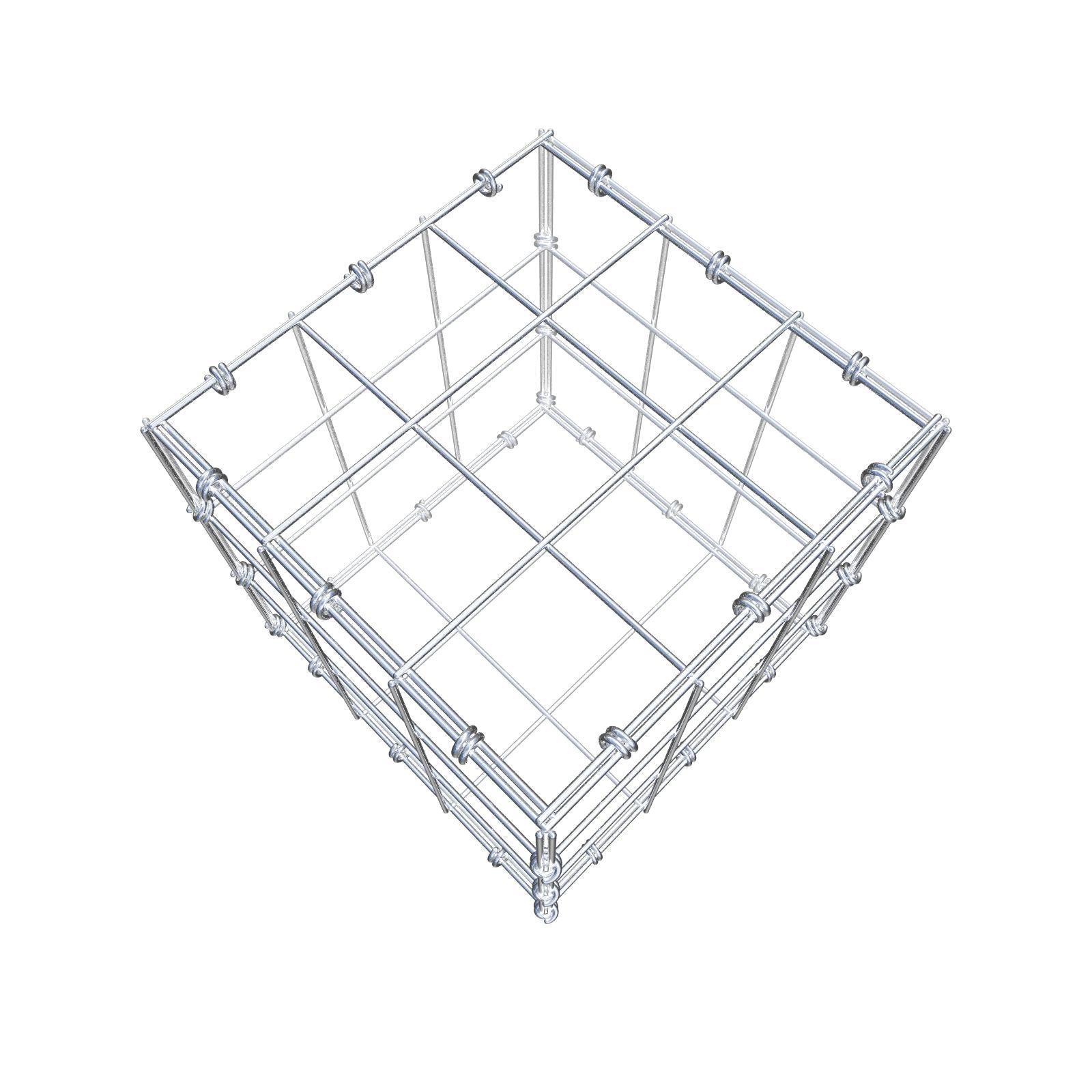 Gabione 30 cm x 30 cm x 30 cm (L x H x T), Maschenweite 10 x 10 cm, Spiralring