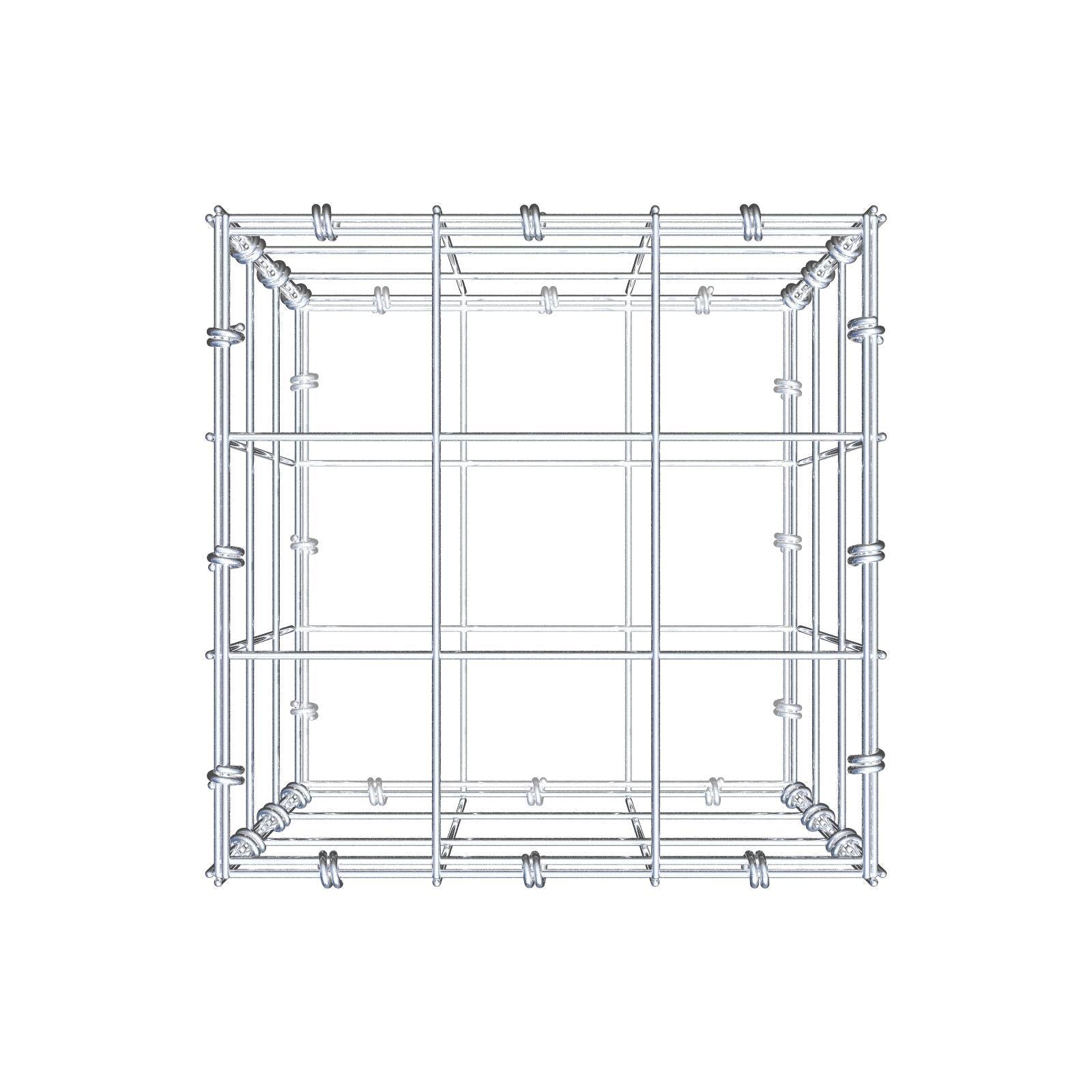 Gabione 30 cm x 30 cm x 30 cm (L x H x T), Maschenweite 10 x 10 cm, Spiralring