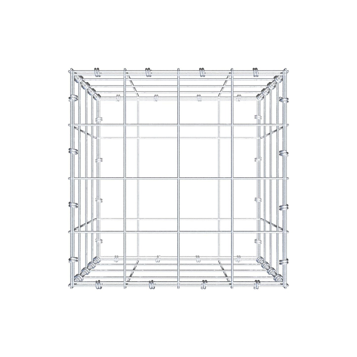 Gabion 40 cm x 40 cm x 40 cm (L x H x D), maskstorlek 10 x 10 cm, spiralring