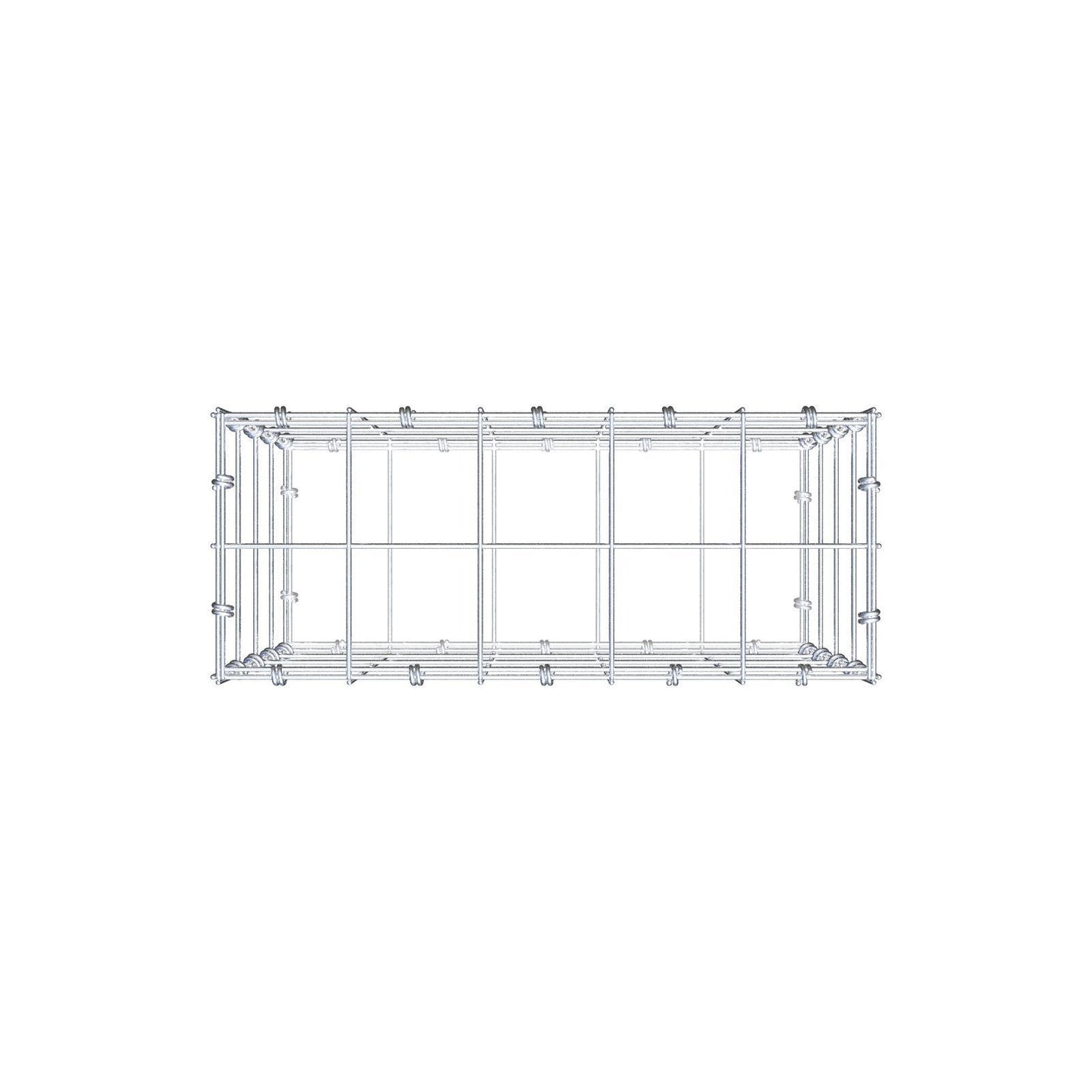 Gabion 50 cm x 40 cm x 20 cm (L x H x D), mesh size 10 x 10 cm, spiral ring