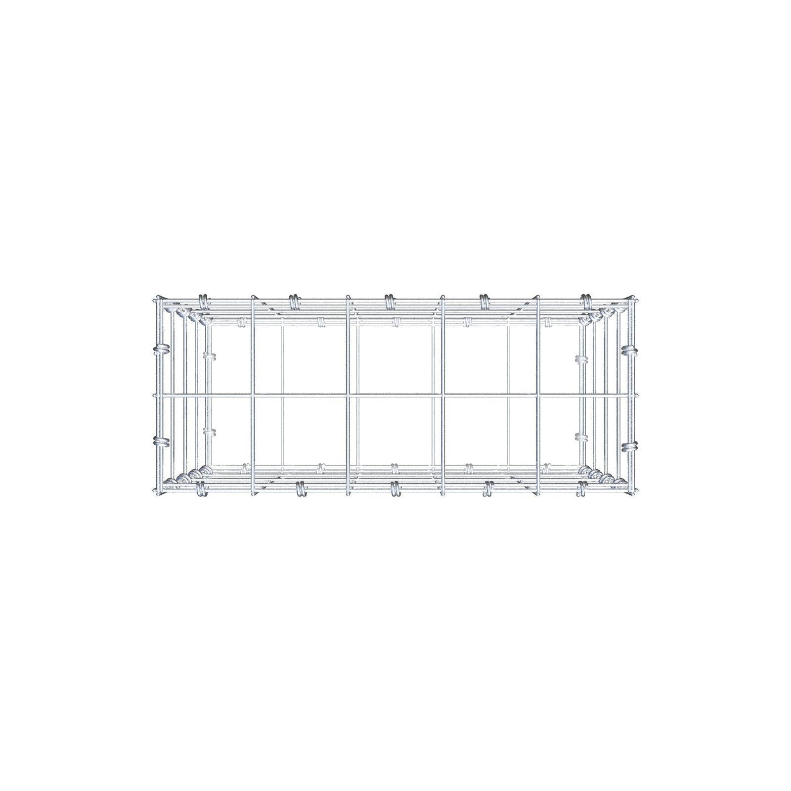 Gabione 50 cm x 40 cm x 20 cm (L x H x T), Maschenweite 10 x 10 cm, Spiralring