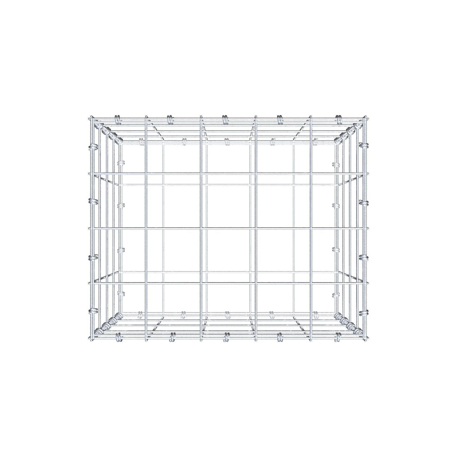 Gabion 50 cm x 40 cm x 40 cm (L x H x D), maskestørrelse 10 x 10 cm, spiralring
