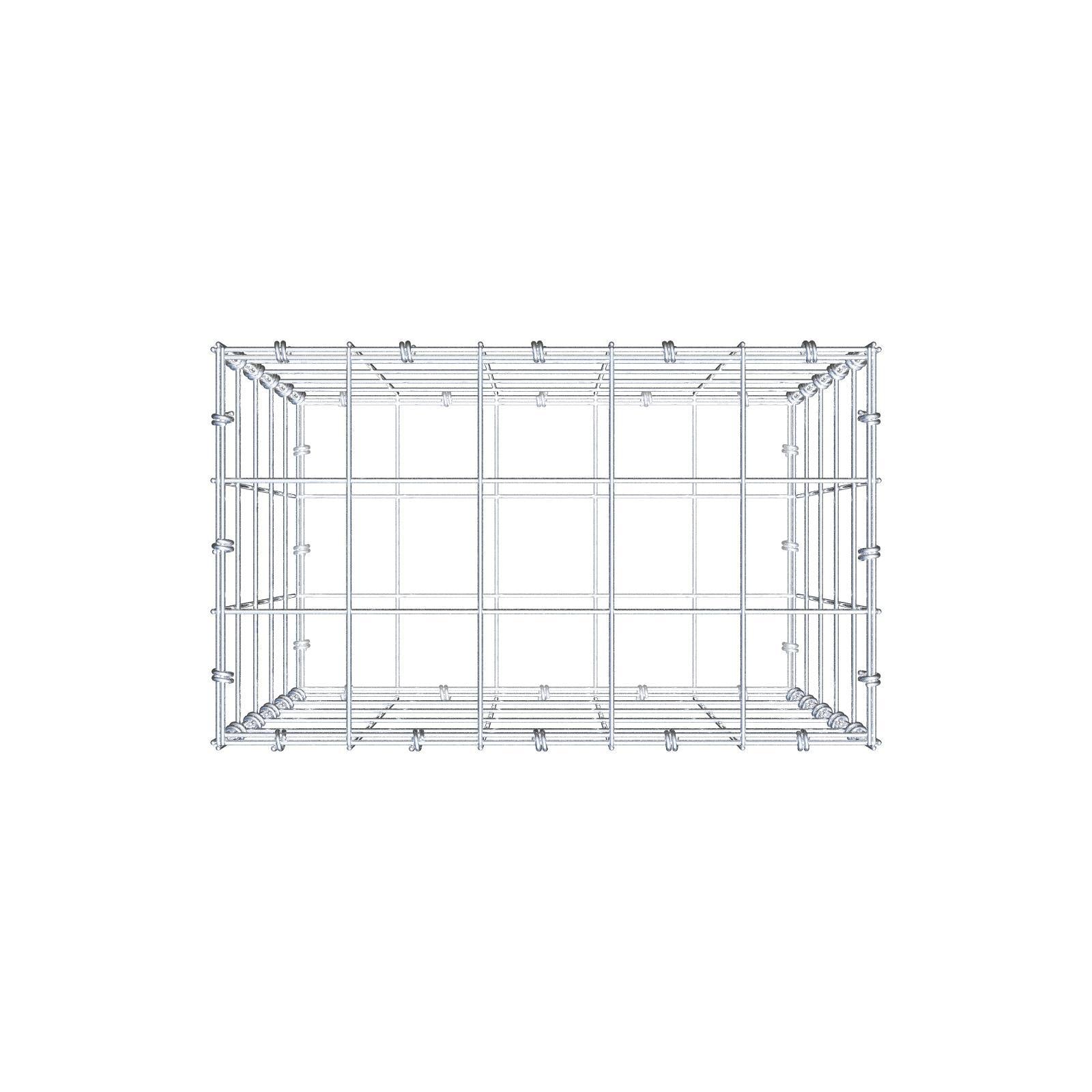 Gabion 50 cm x 50 cm x 30 cm (L x H x D), mesh size 10 x 10 cm, spiral ring