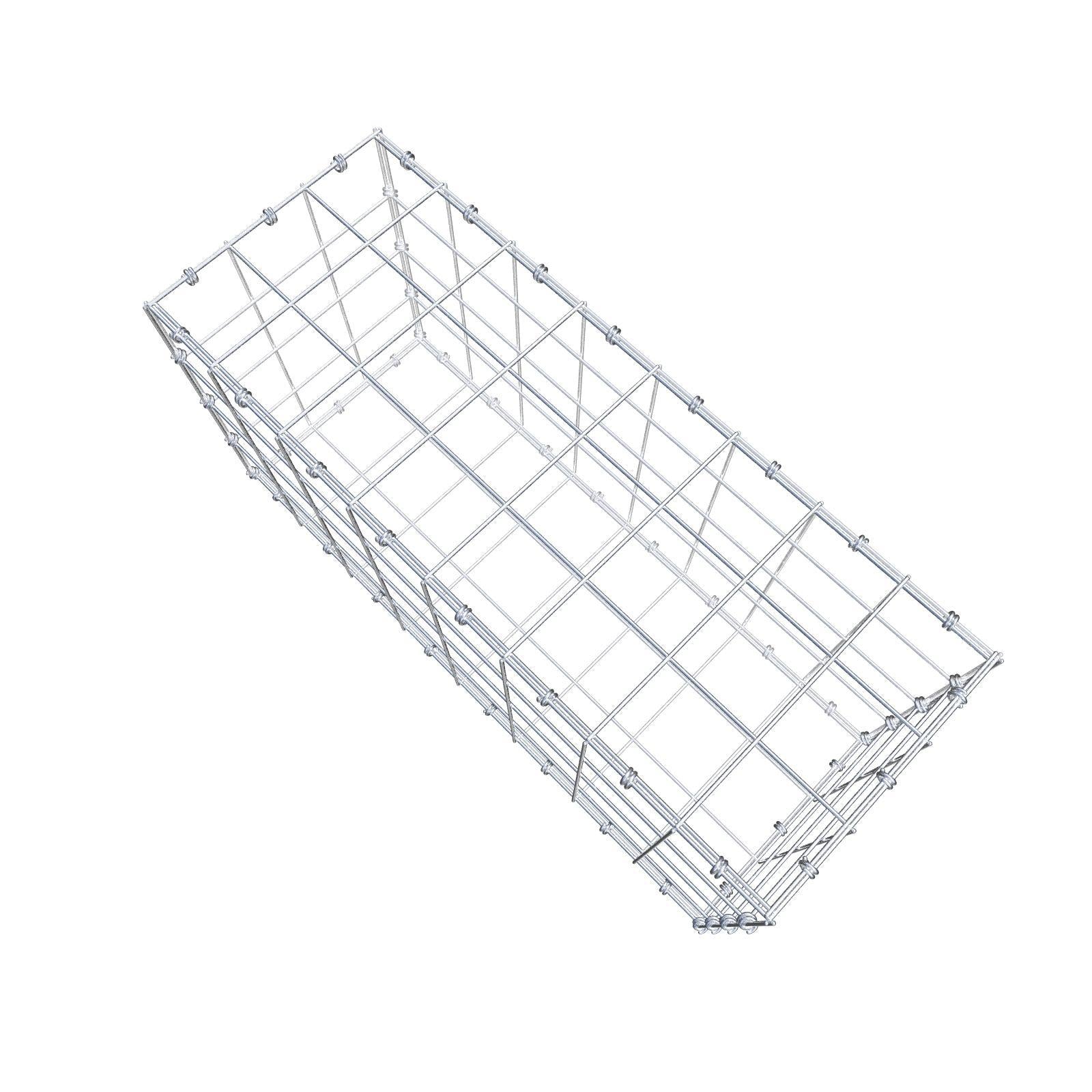 Gabion 80 cm x 40 cm x 30 cm (L x H x D), maskstorlek 10 x 10 cm, spiralring