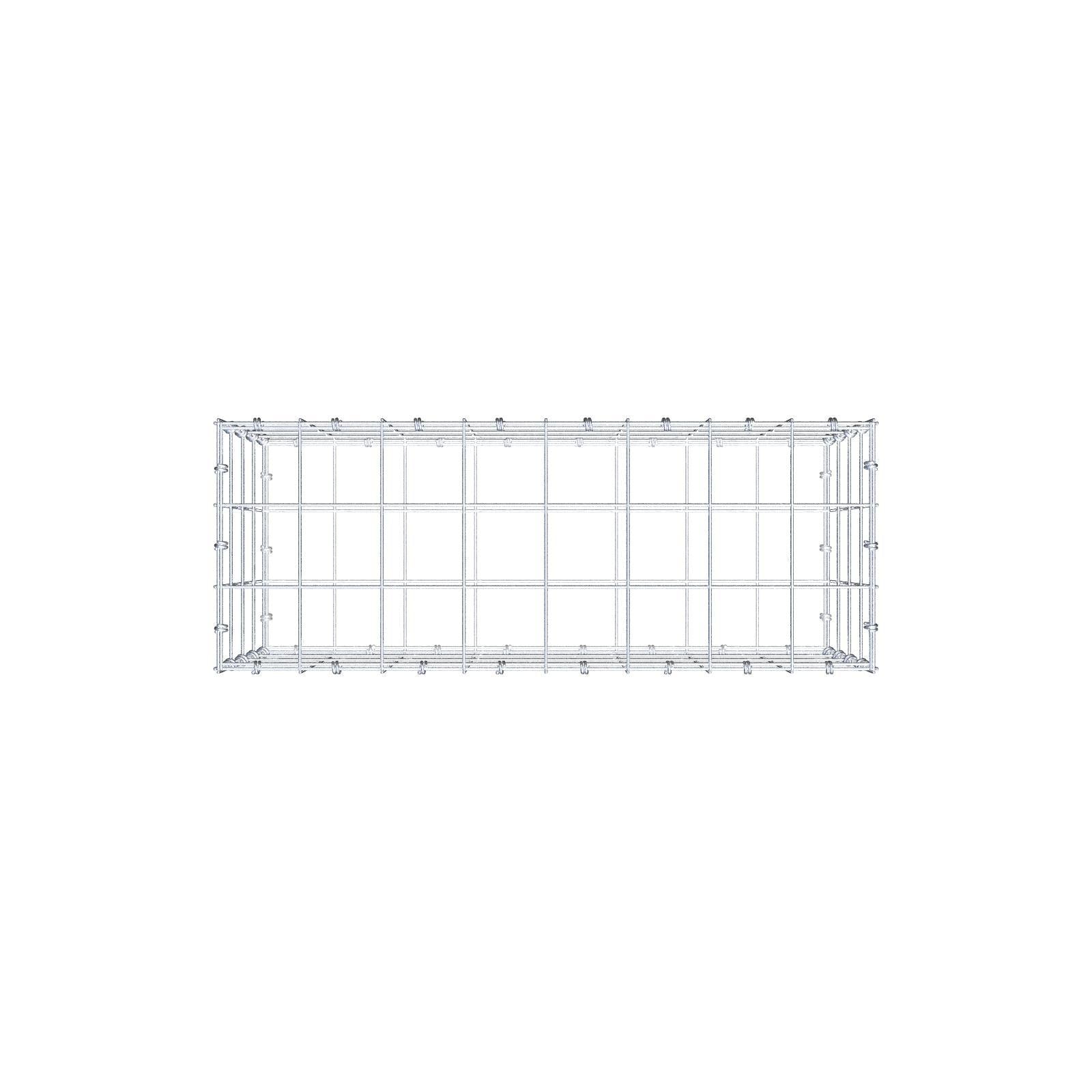 Gabion 80 cm x 40 cm x 30 cm (L x H x D), maskstorlek 10 x 10 cm, spiralring