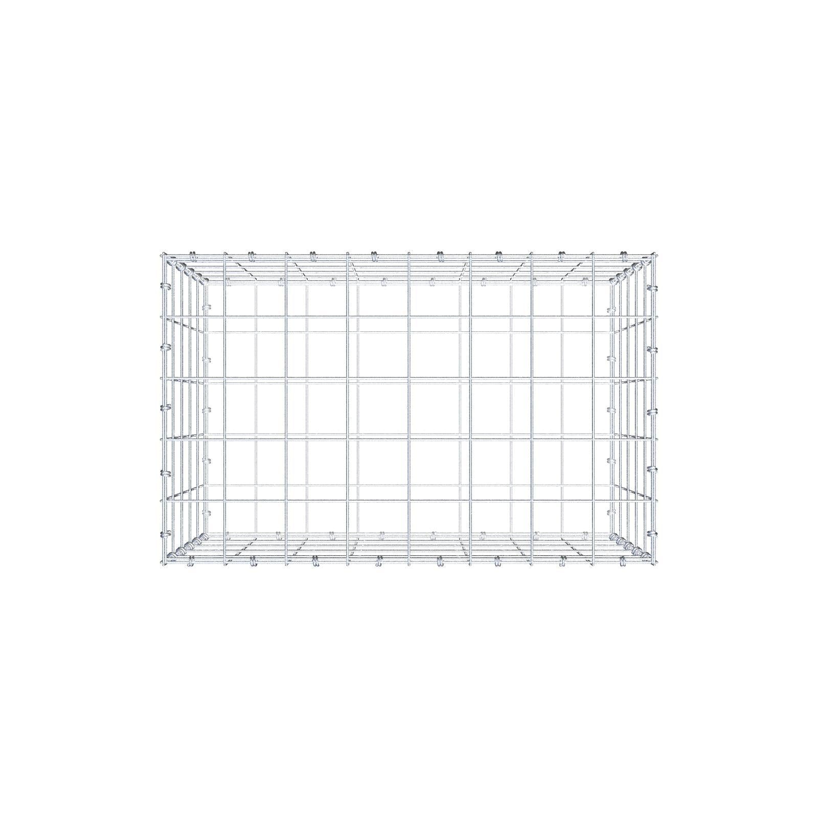 Gabion 80 cm x 50 cm x 50 cm (L x H x D), maskestørrelse 10 x 10 cm, spiralring