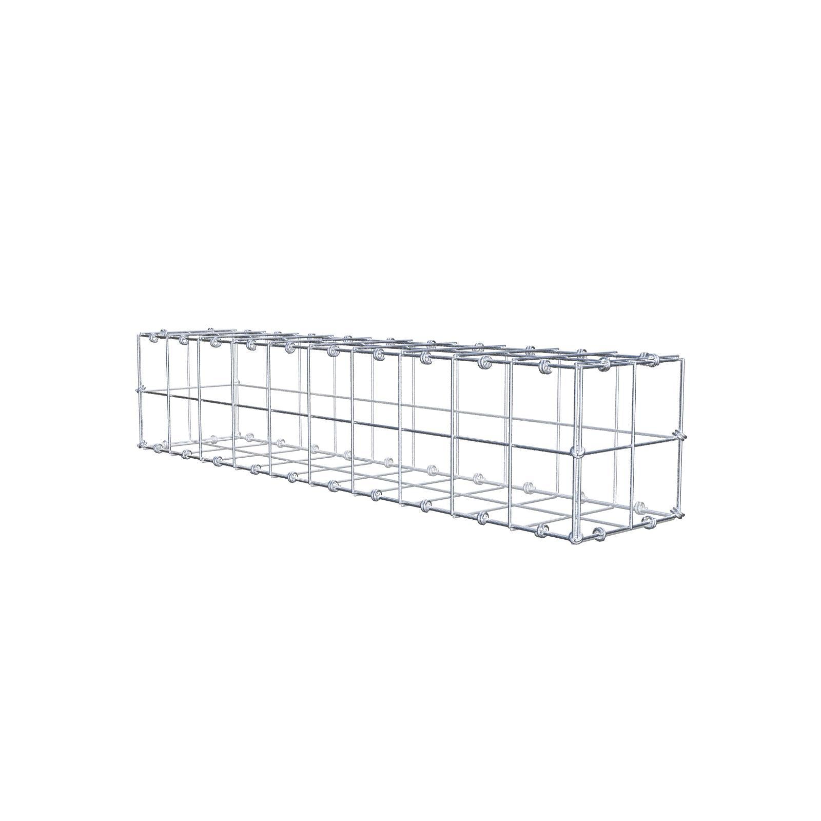 Gabion 100 cm x 20 cm x 20 cm (L x H x P), mailles 10 x 10 cm, anneau en spirale