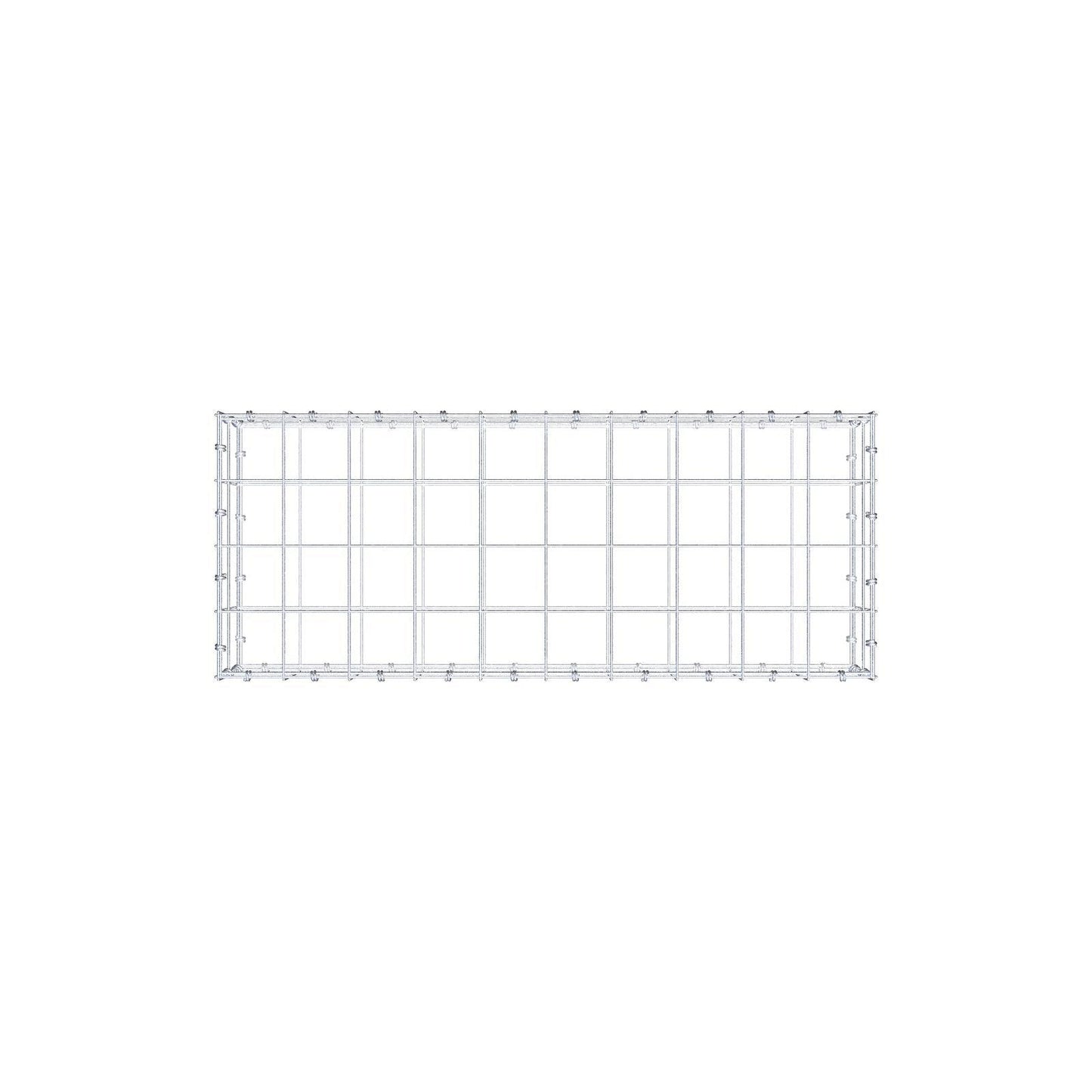 Gabion 100 cm x 20 cm x 40 cm (L x H x D), mesh size 10 x 10 cm, spiral ring