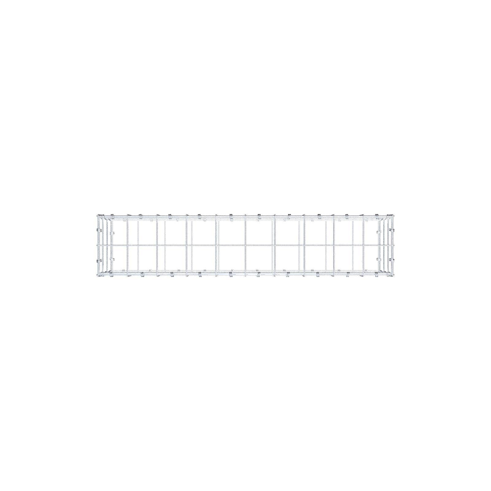 Gabion 100 cm x 30 cm x 20 cm (L x H x D), mesh size 10 x 10 cm, spiral ring