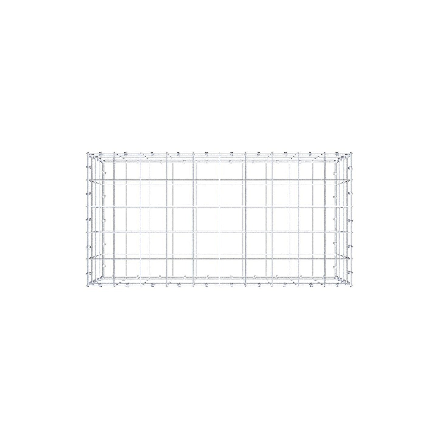 Gavión 100 cm x 40 cm x 50 cm (L x A x P), luz de malla 10 x 10 cm, anillo en espiral