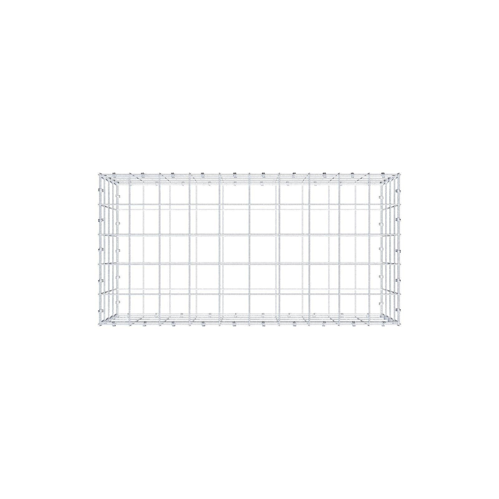 Gabbione 100 cm x 40 cm x 50 cm (L x H x P), maglia 10 x 10 cm, anello a spirale