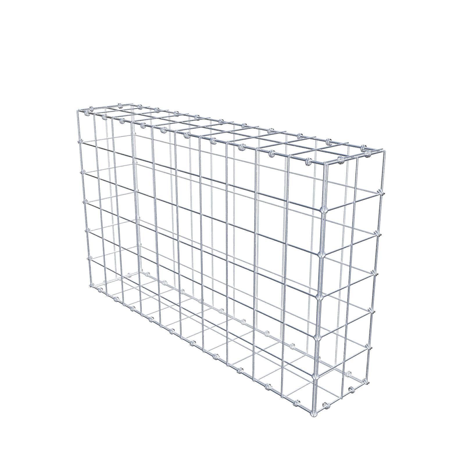 Gabione 100 cm x 60 cm x 20 cm (L x H x T), Maschenweite 10 x 10 cm, Spiralring