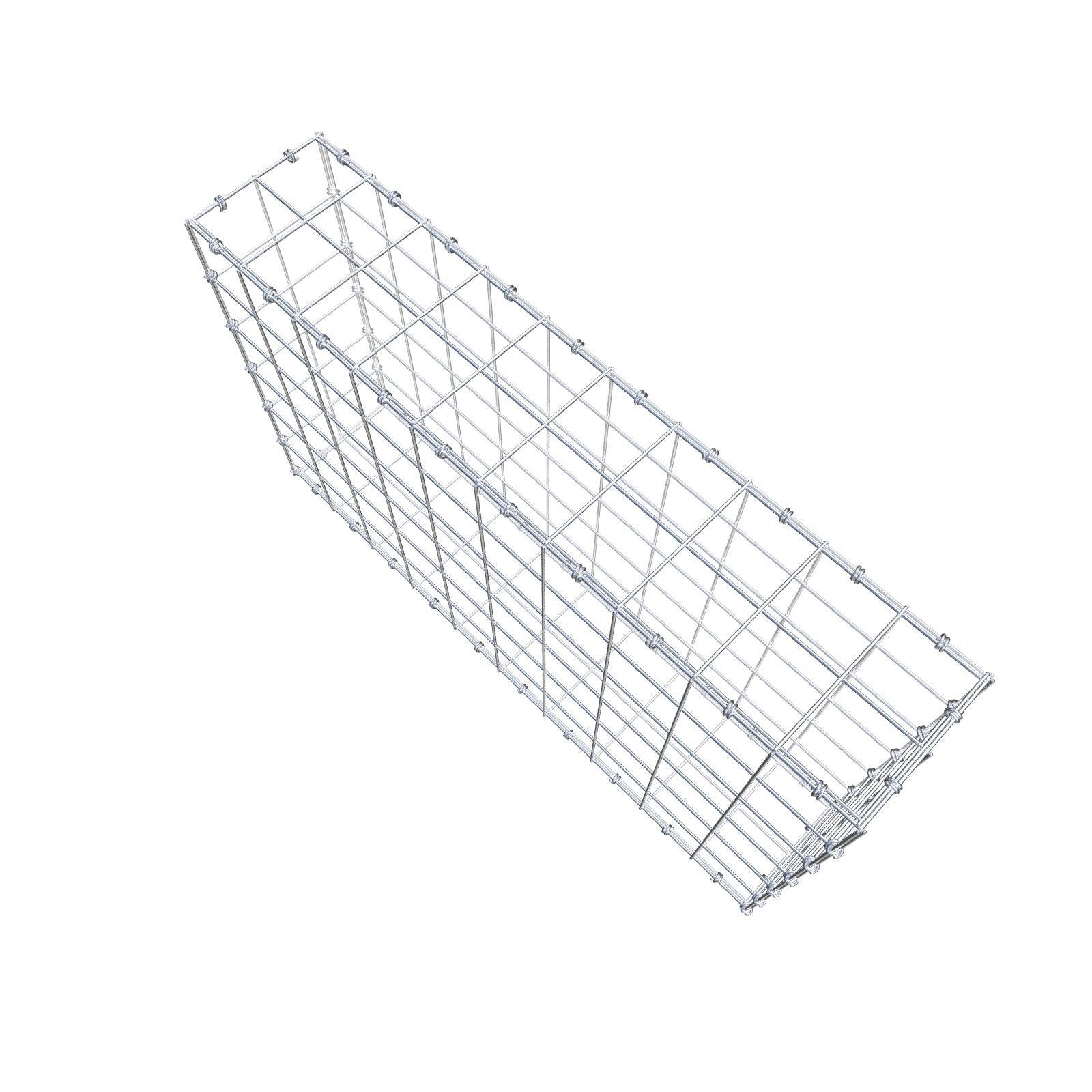 Gabione 100 cm x 60 cm x 20 cm (L x H x T), Maschenweite 10 x 10 cm, Spiralring