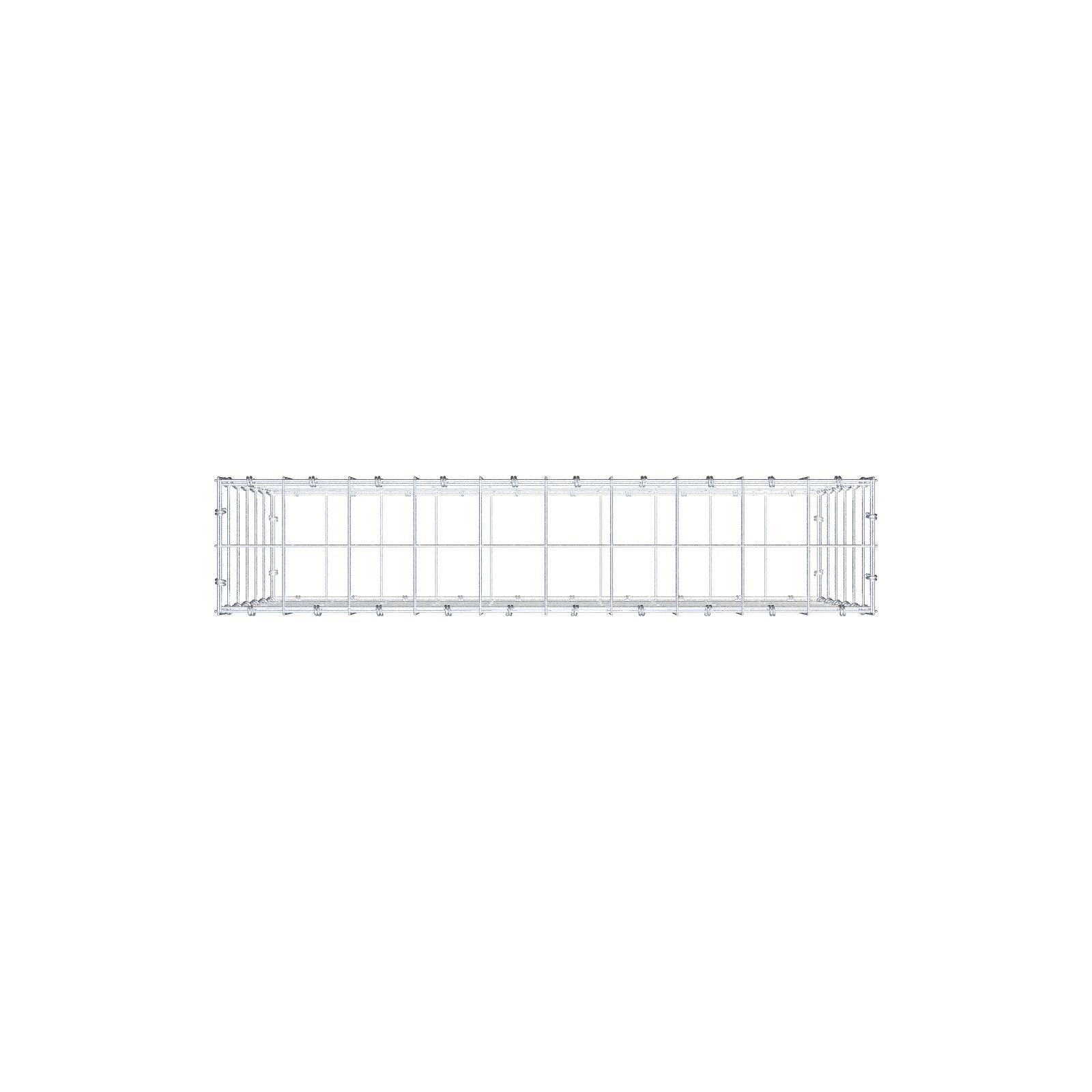 Gabione 100 cm x 60 cm x 20 cm (L x H x T), Maschenweite 10 x 10 cm, Spiralring