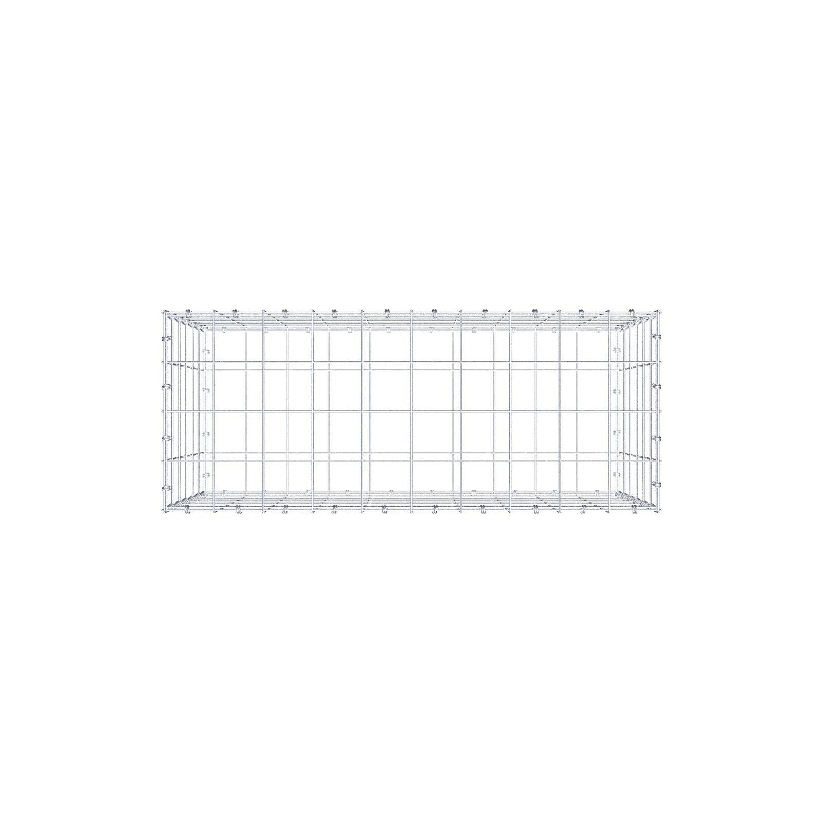 Gabbione 100 cm x 60 cm x 40 cm (L x H x P), maglia 10 x 10 cm, anello a spirale