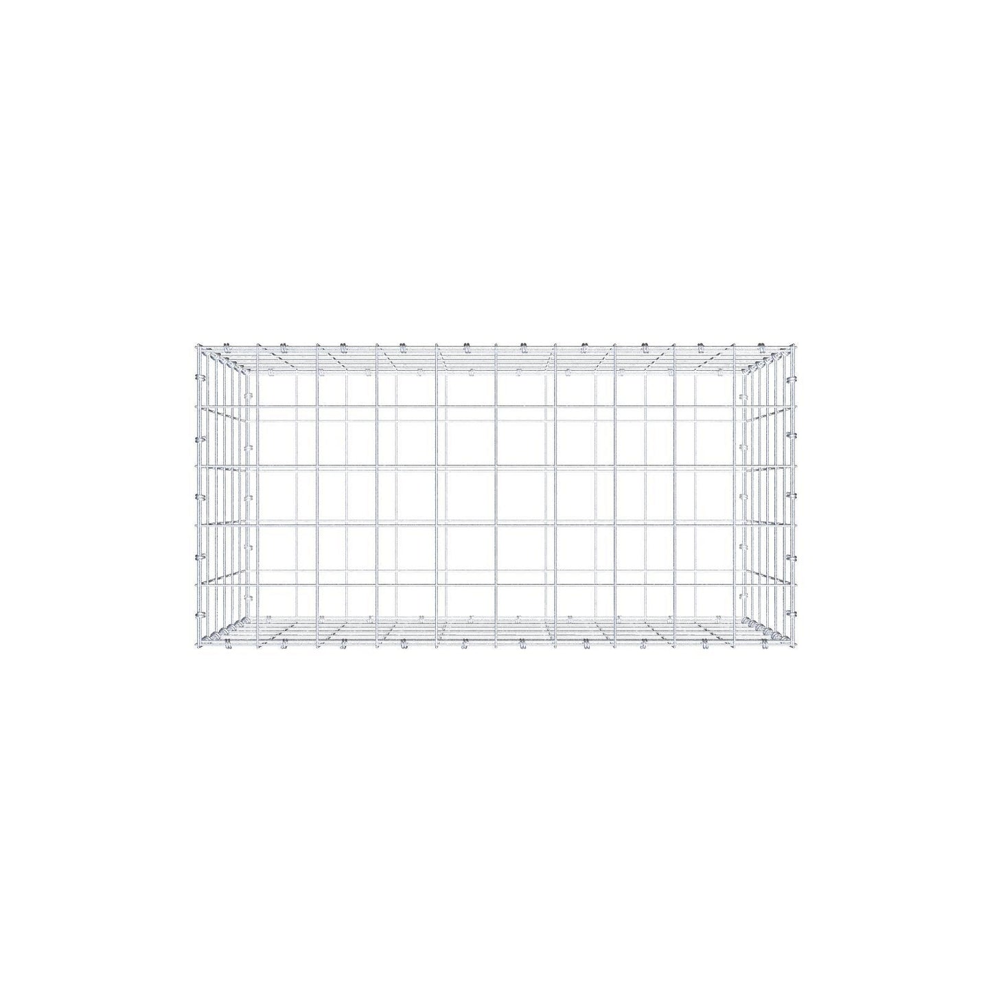 Gabião 100 cm x 60 cm x 50 cm (C x A x P), malhagem 10 x 10 cm, anel espiral