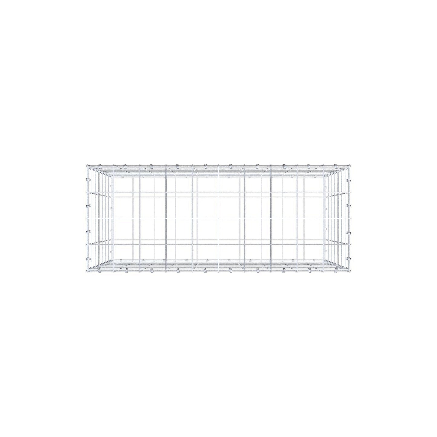 Gabion 100 cm x 70 cm x 40 cm (L x H x D), mesh size 10 x 10 cm, spiral ring