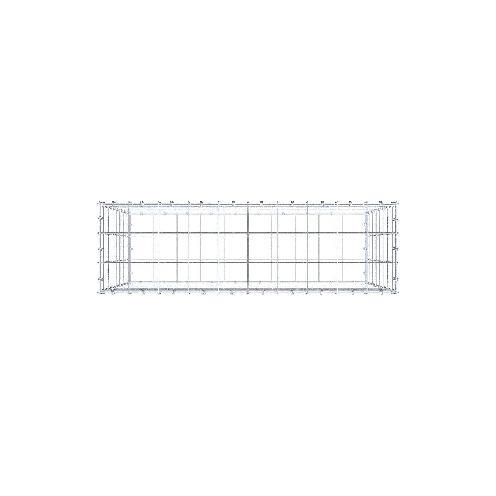 Gabion 100 cm x 80 cm x 30 cm (L x H x D), mesh size 10 x 10 cm, spiral ring