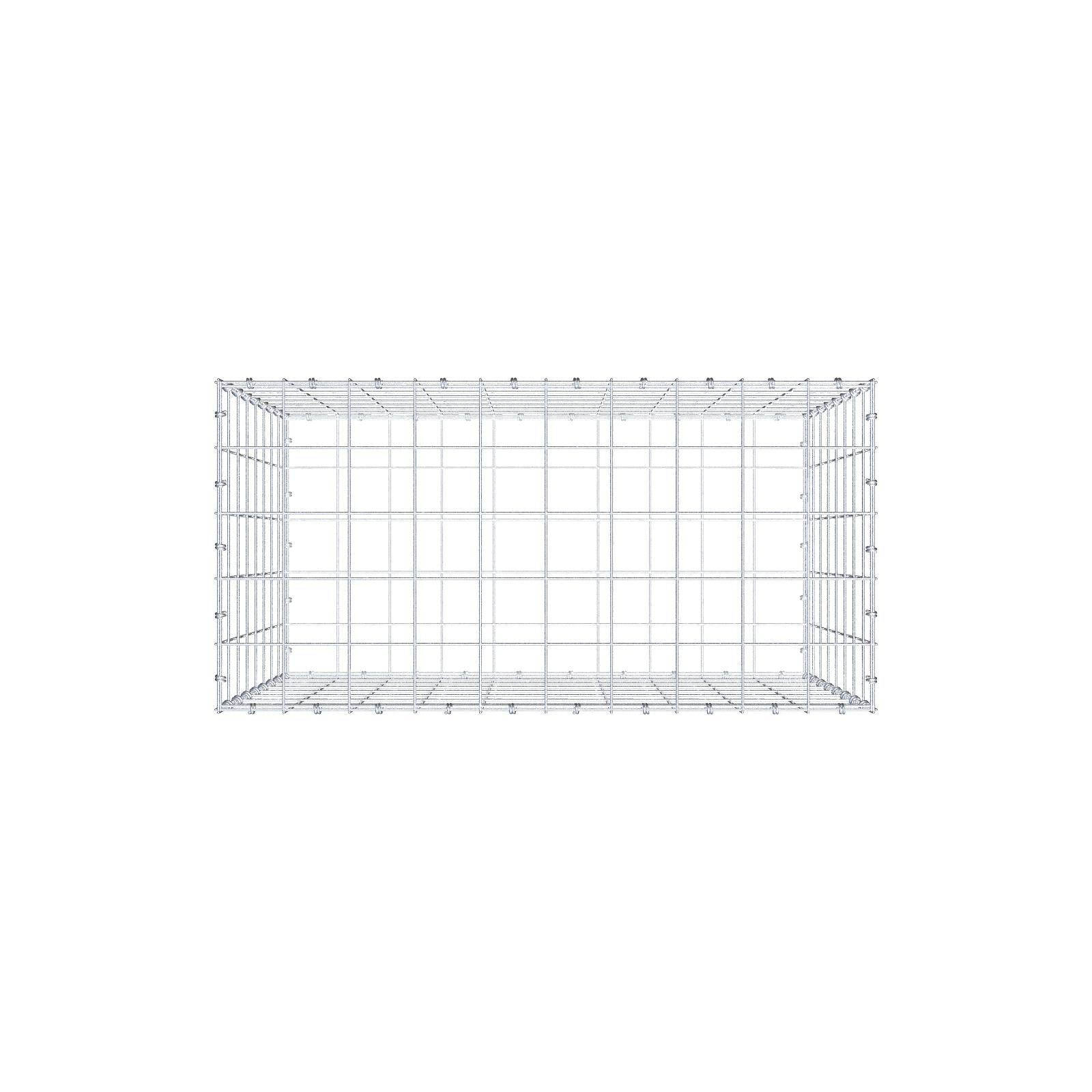 Gabbione 100 cm x 80 cm x 50 cm (L x H x P), maglia 10 x 10 cm, anello a spirale