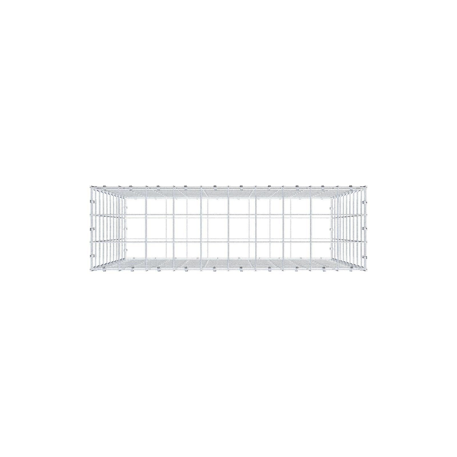 Gabion 100 cm x 100 cm x 30 cm (L x H x D), maskestørrelse 10 x 10 cm, spiralring