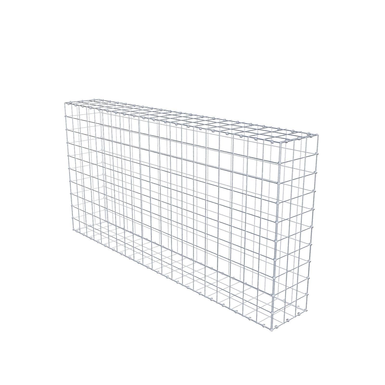 Gabbione 200 cm x 100 cm x 30 cm (L x H x P), maglia 10 x 10 cm, anello a spirale