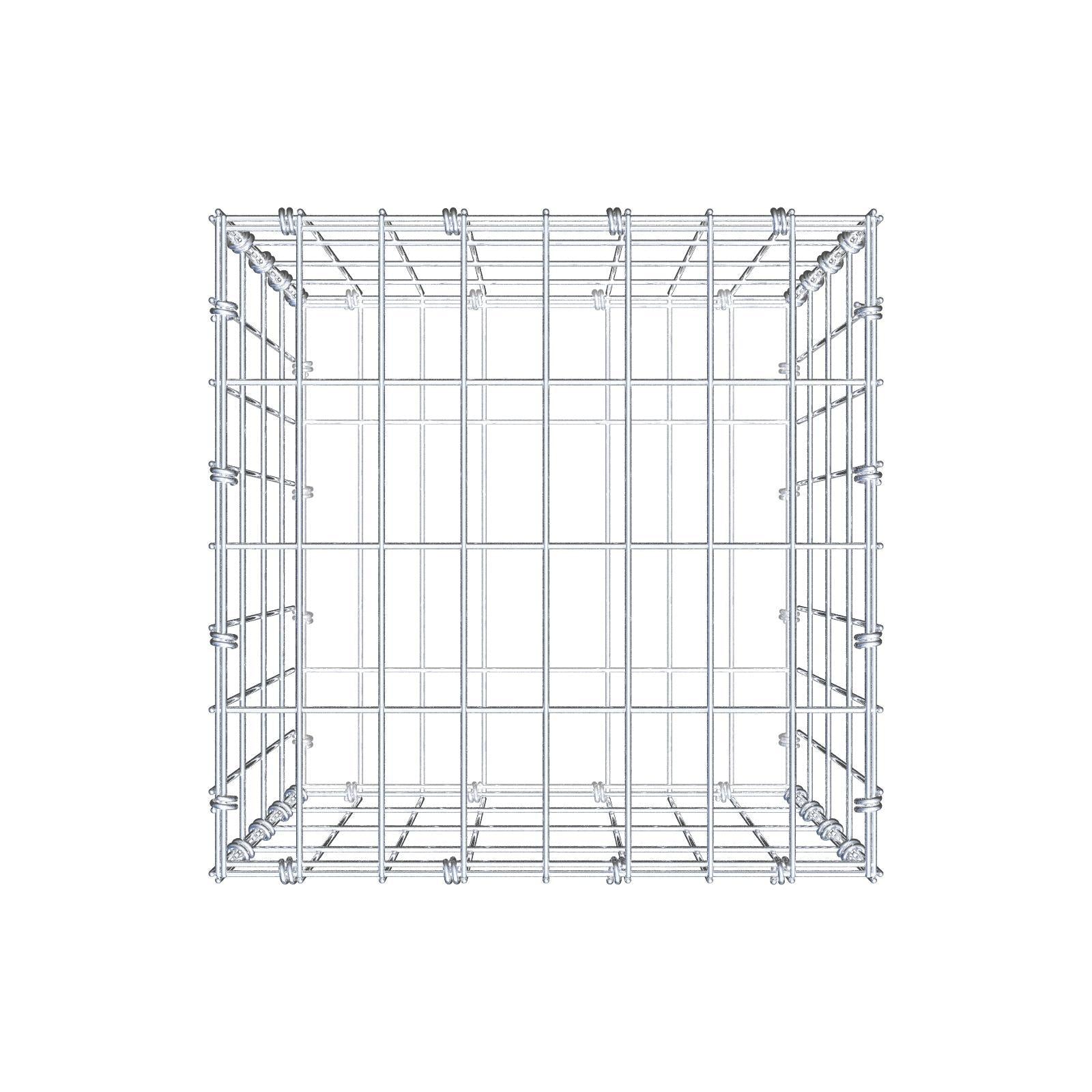 Gabion 40 cm x 40 cm x 40 cm (L x H x D), maskestørrelse 5 x 10 cm, spiralring