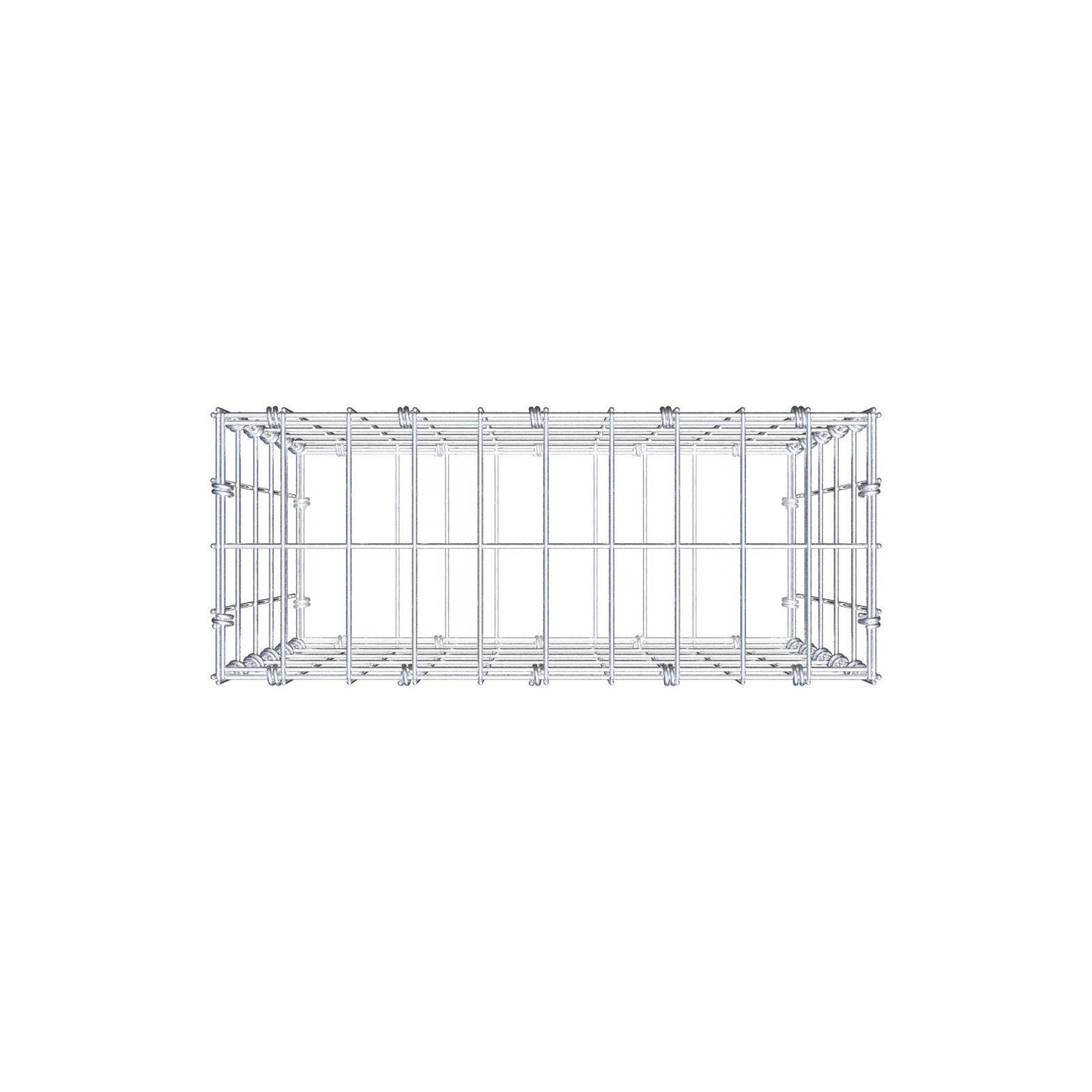 Gabion 50 cm x 50 cm x 20 cm (L x H x D), mesh size 5 x 10 cm, spiral ring