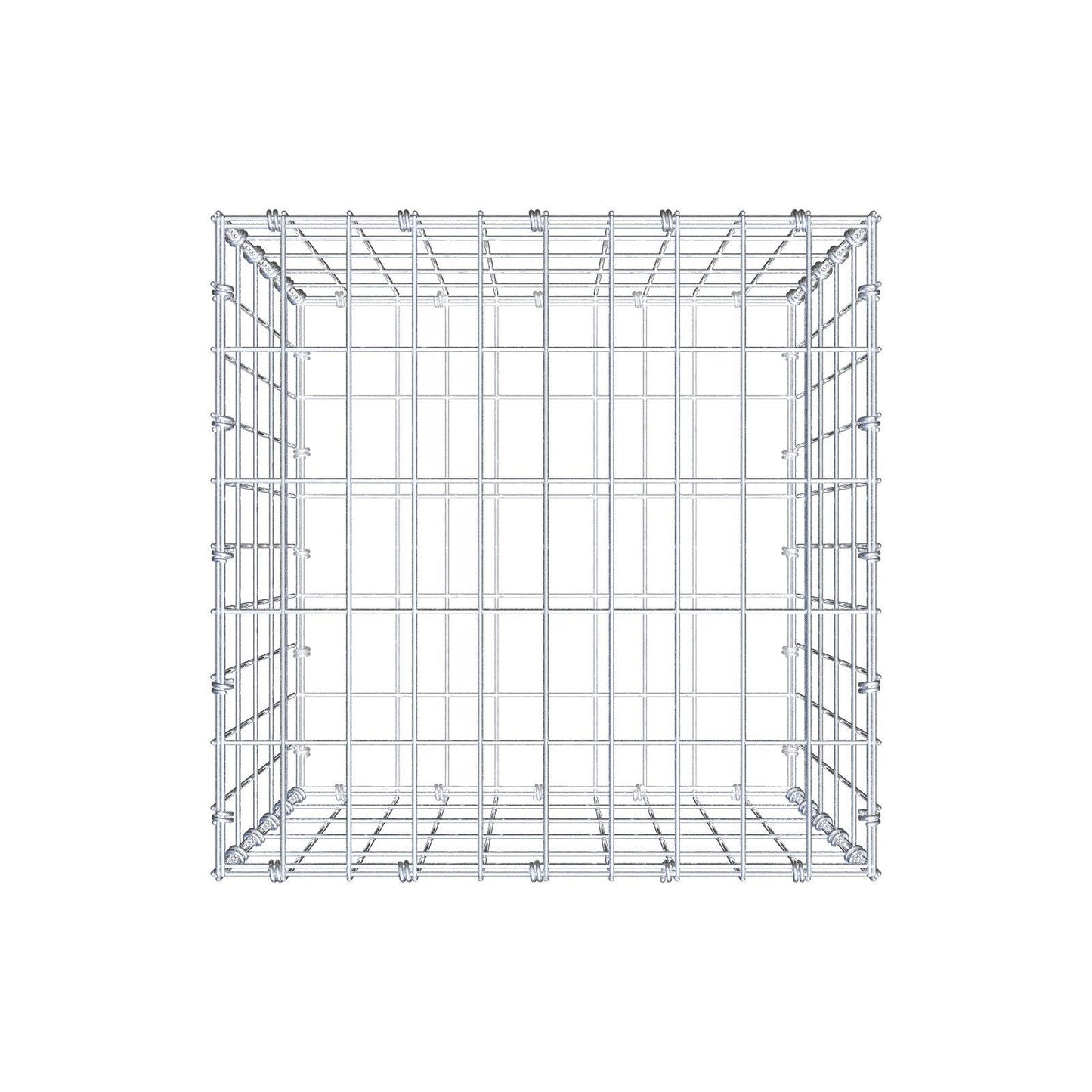 Gabion 50 cm x 50 cm x 50 cm (L x H x D), maskstorlek 5 x 10 cm, spiralring