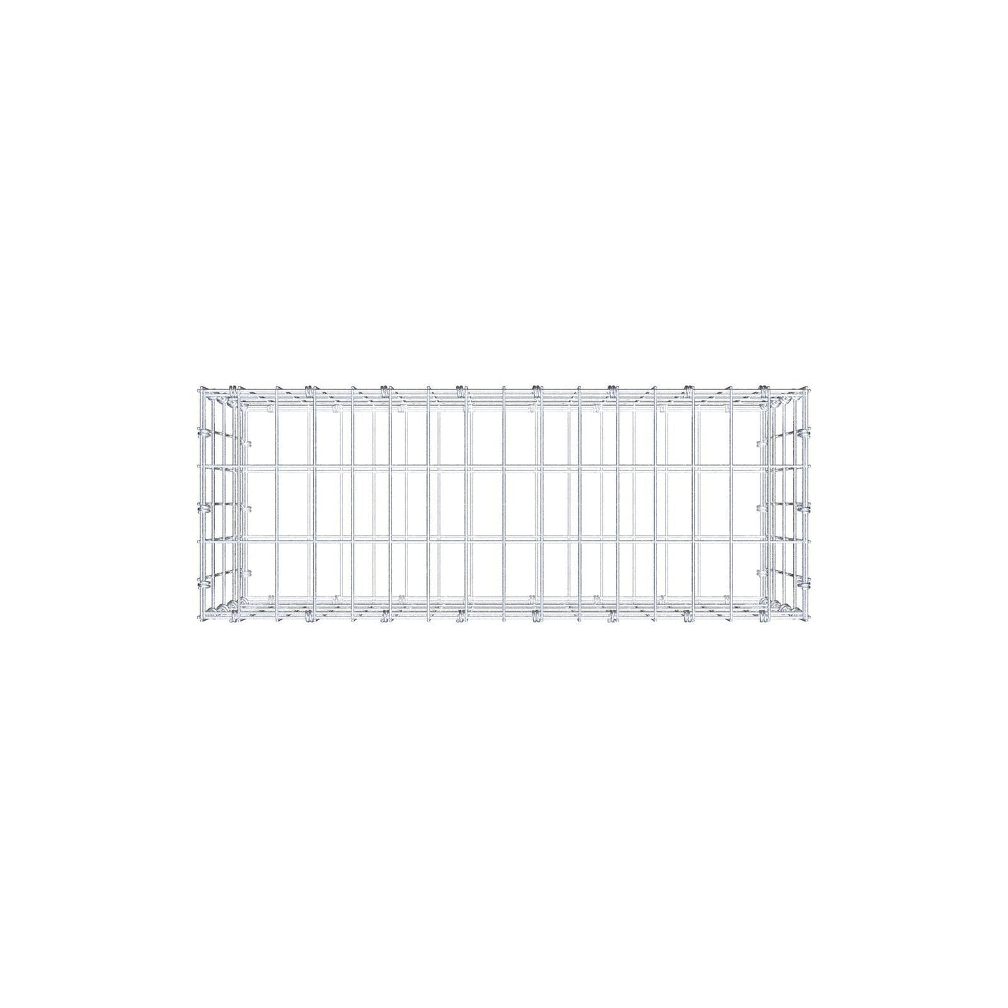 Gabion 80 cm x 40 cm x 30 cm (L x H x D), maskstorlek 5 x 10 cm, spiralring