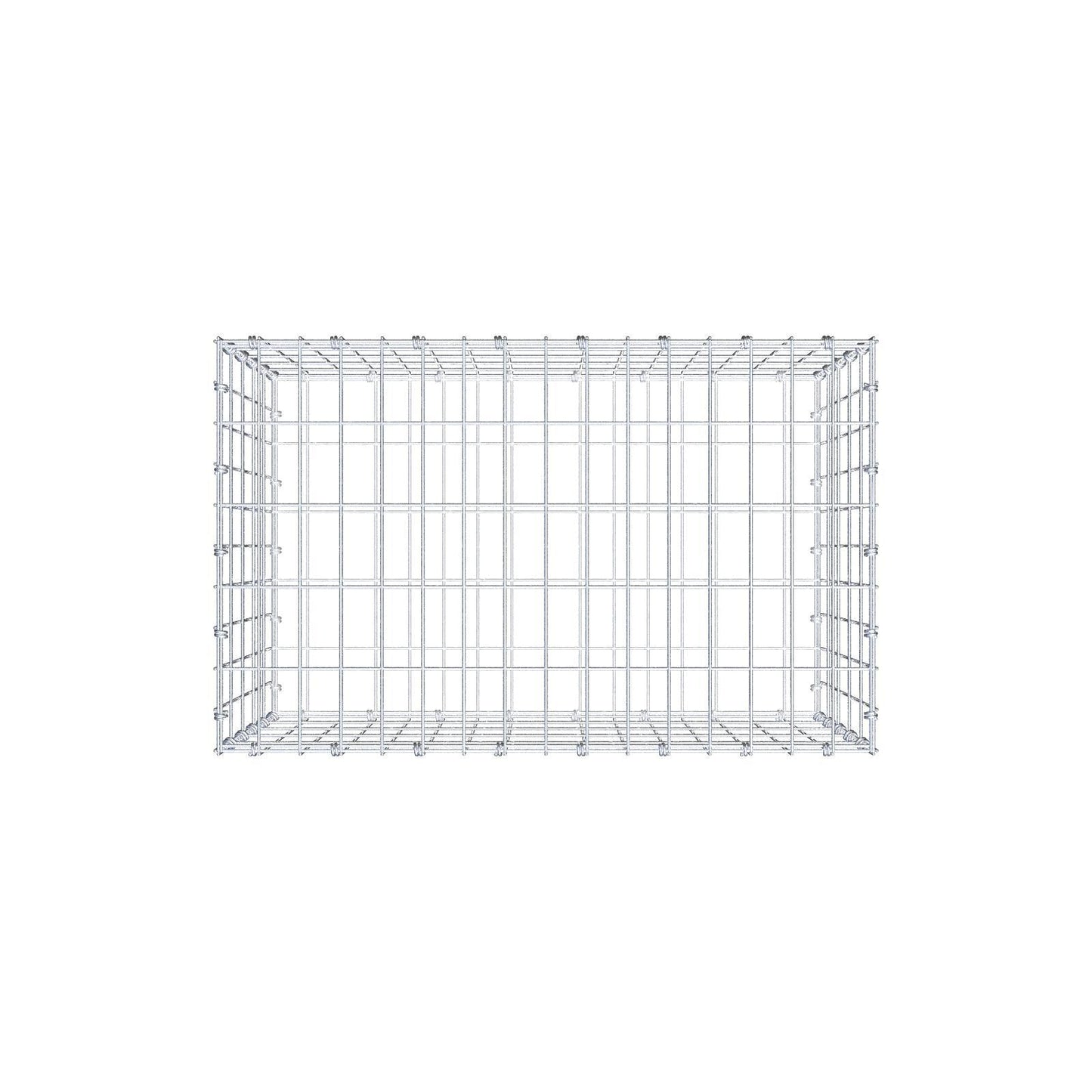 Gabion 80 cm x 50 cm x 50 cm (L x H x D), maskstorlek 5 x 10 cm, spiralring