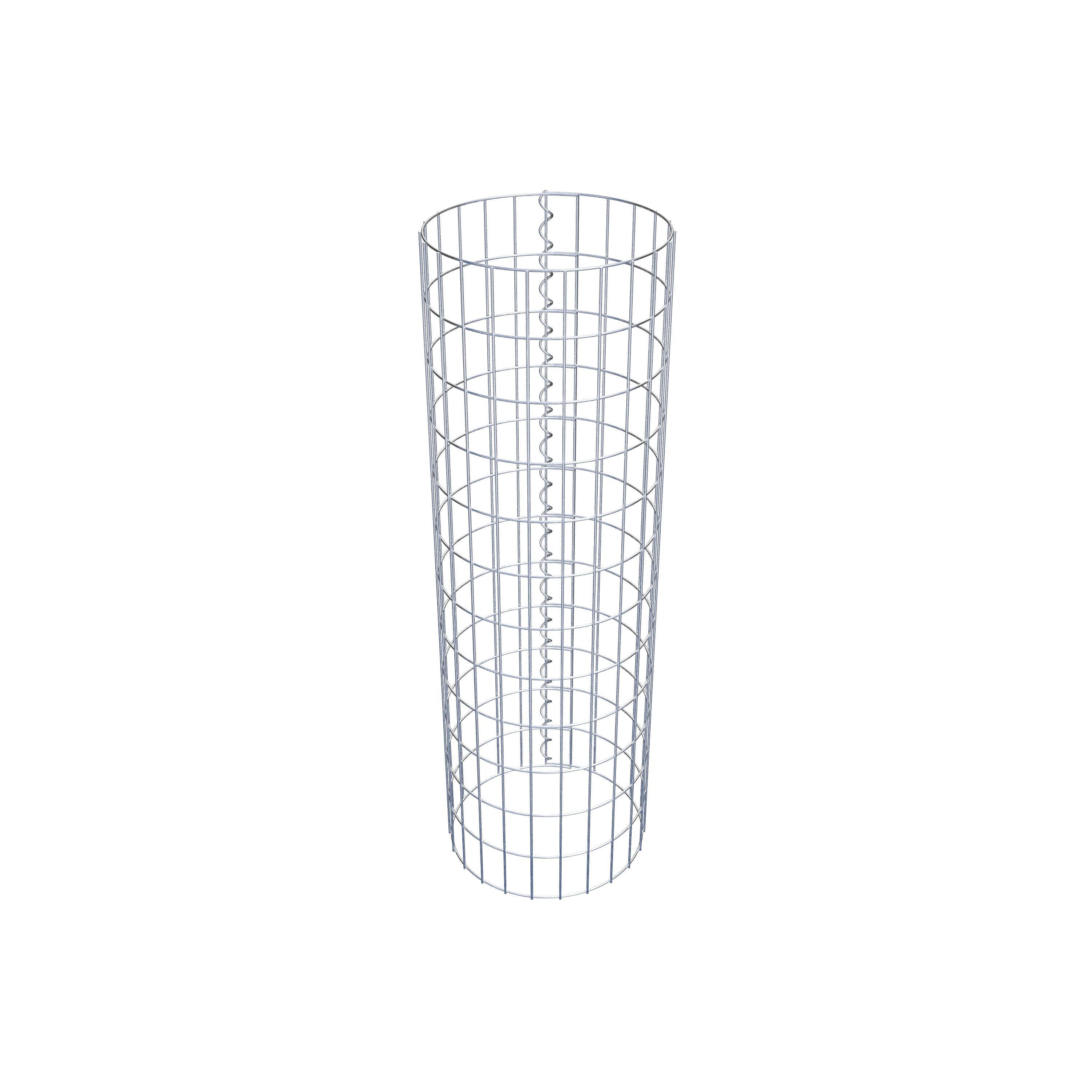Coluna de gabião com diâmetro de 37 cm, MW 5 x 10 cm redondo