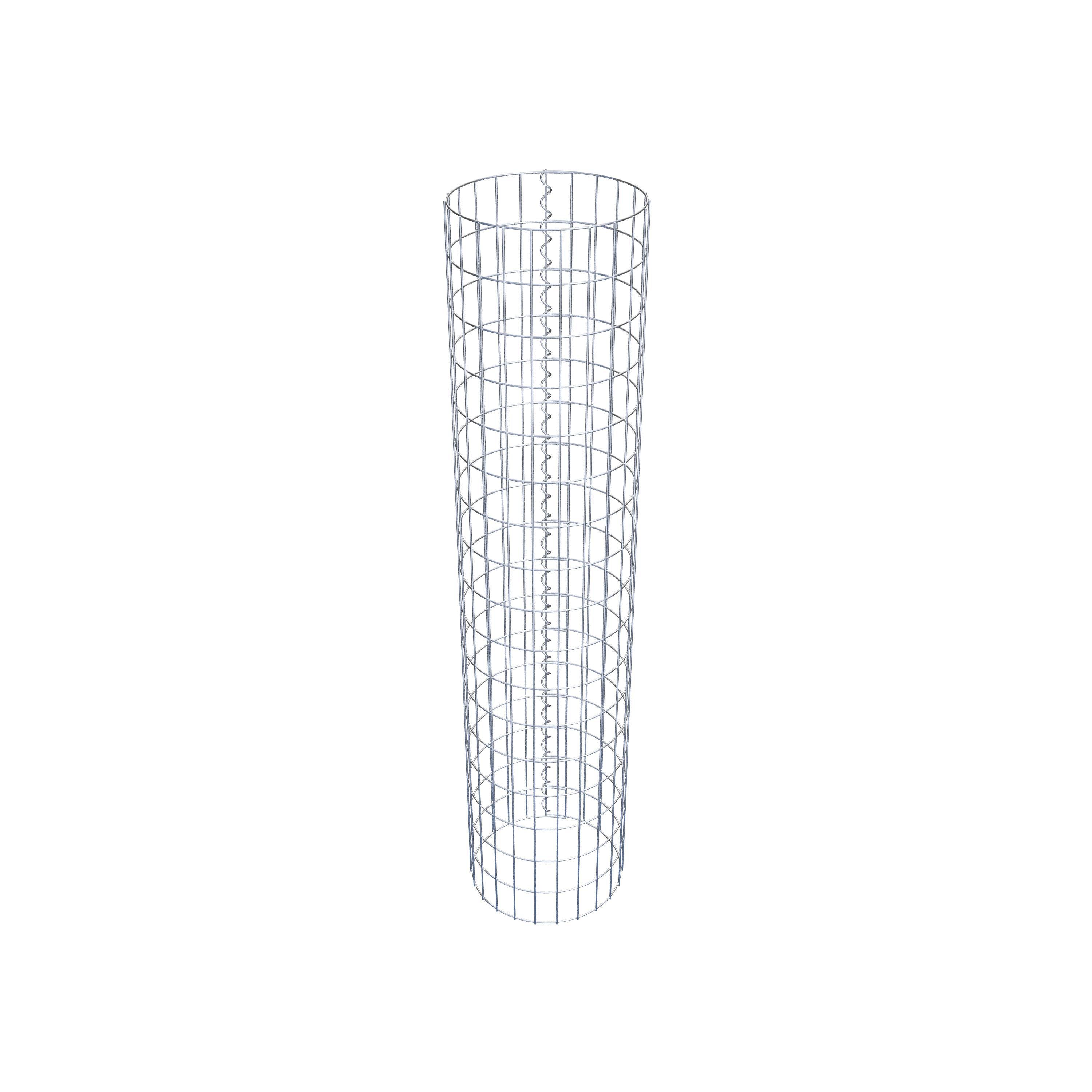 Coluna de gabião com diâmetro de 37 cm, MW 5 x 10 cm redondo