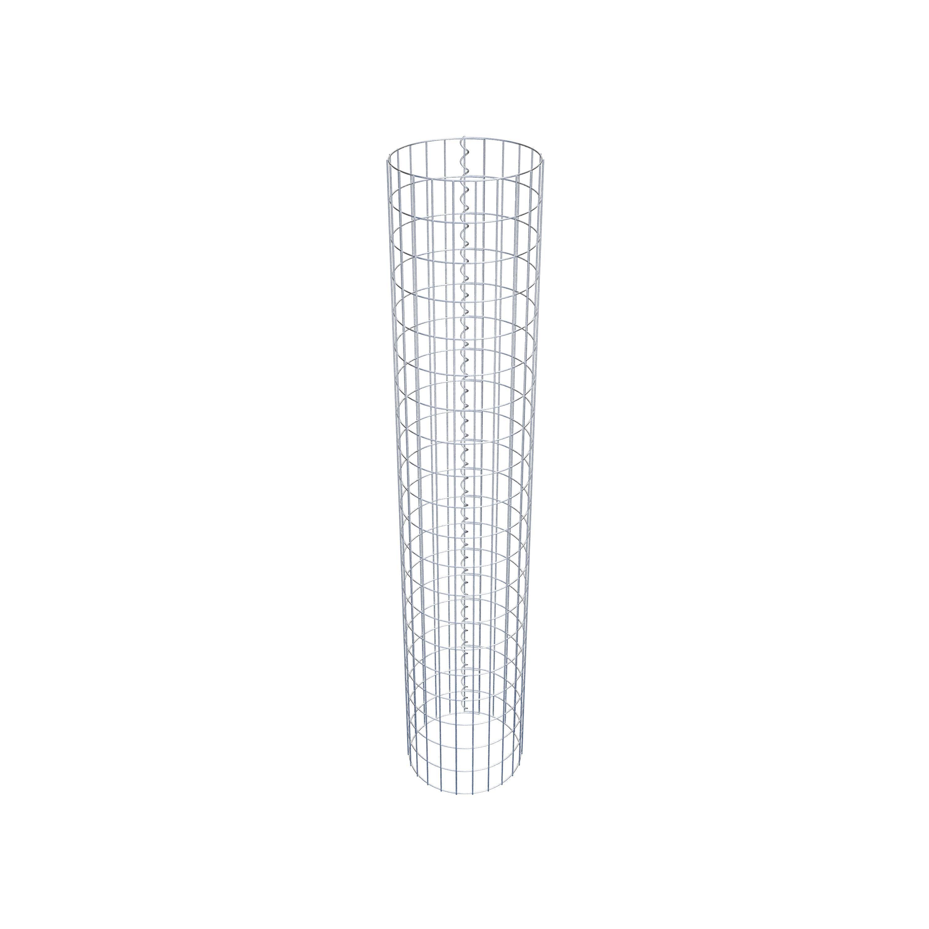 Coluna de gabião com diâmetro de 37 cm, MW 5 x 10 cm redondo