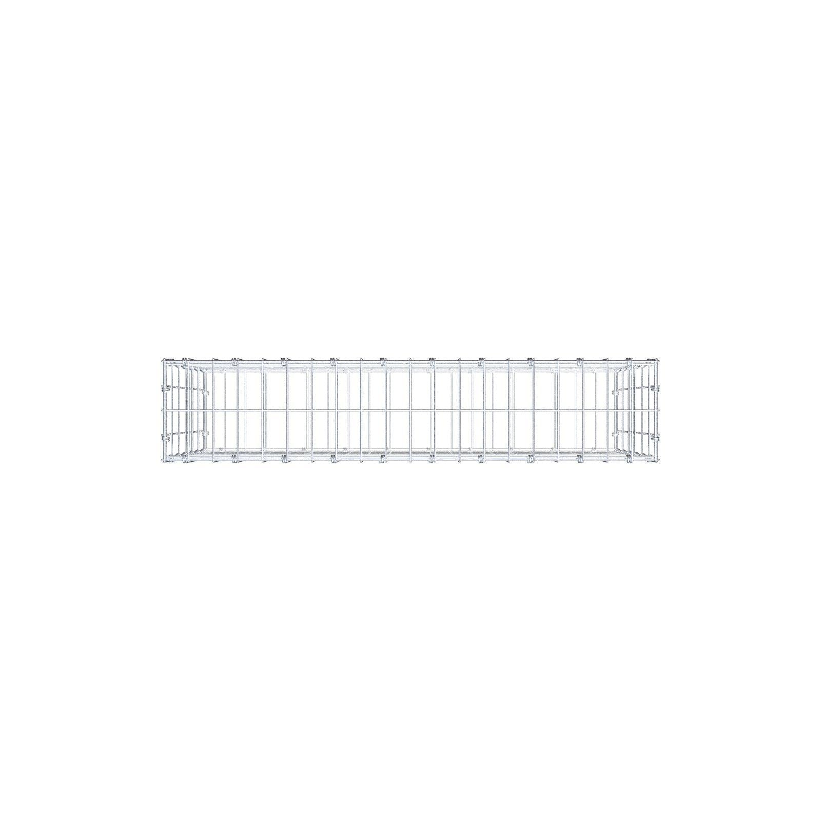 Schanskorf 100 cm x 60 cm x 20 cm (L x H x D), maaswijdte 5 x 10 cm, spiraalring