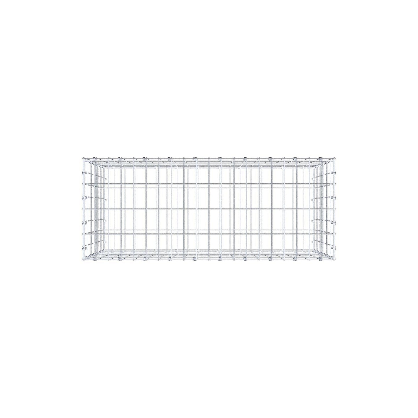 Gabion 100 cm x 60 cm x 40 cm (L x H x D), maskstorlek 5 x 10 cm, spiralring