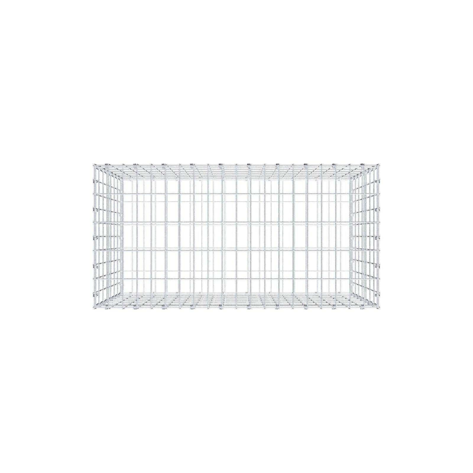 Gabion 100 cm x 70 cm x 50 cm (L x H x D), mesh size 5 x 10 cm, spiral ring