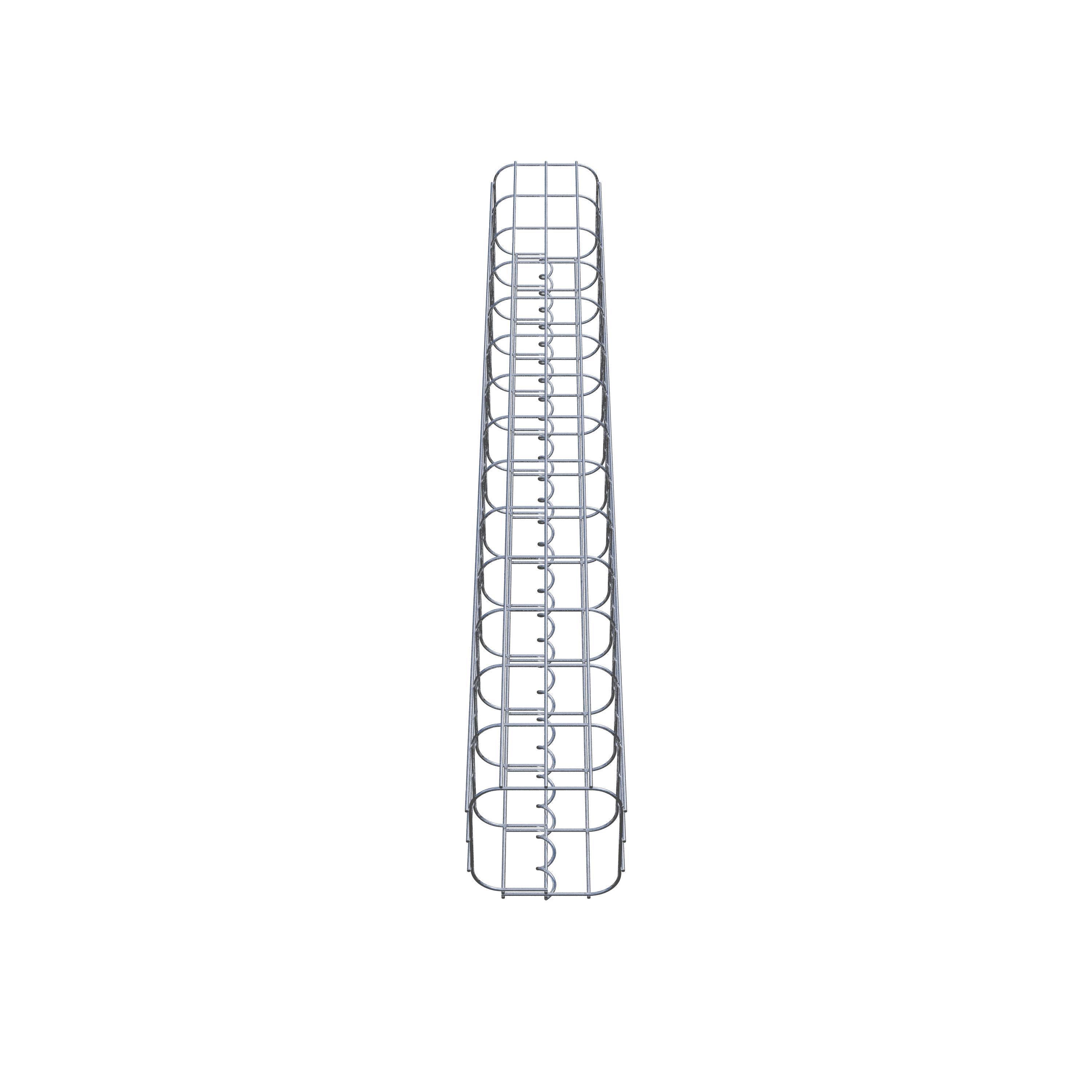Schanskorfzuil 17 x 17 cm, MW 5 x 10 cm vierkant