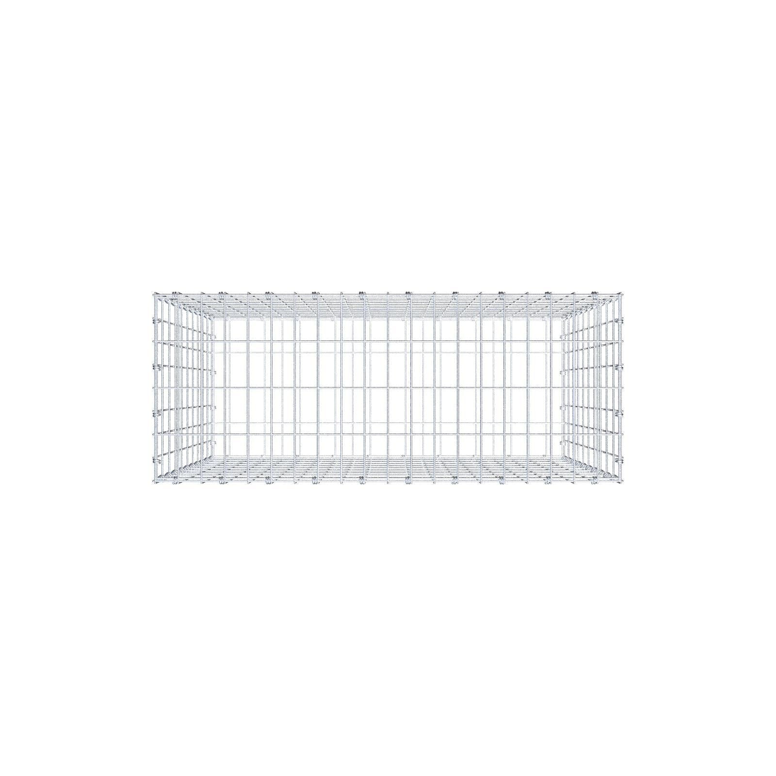 Gavión 100 cm x 100 cm x 40 cm (L x A x P), luz de malla 5 x 10 cm, anillo en espiral