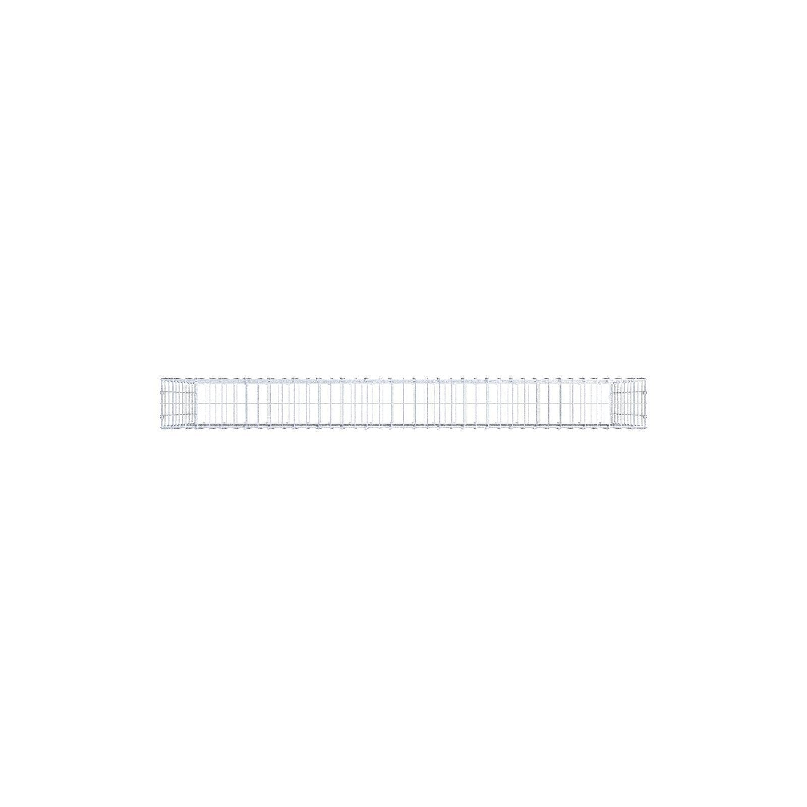 Gabbione 200 cm x 100 cm x 20 cm (L x H x P), maglia 5 x 10 cm, anello a spirale