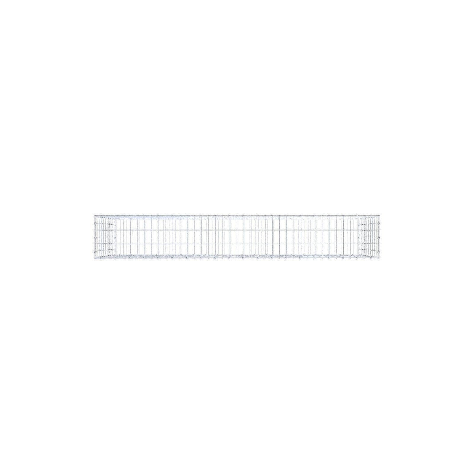 Gabion 200 cm x 100 cm x 30 cm (L x H x D), mesh size 5 x 10 cm, spiral ring