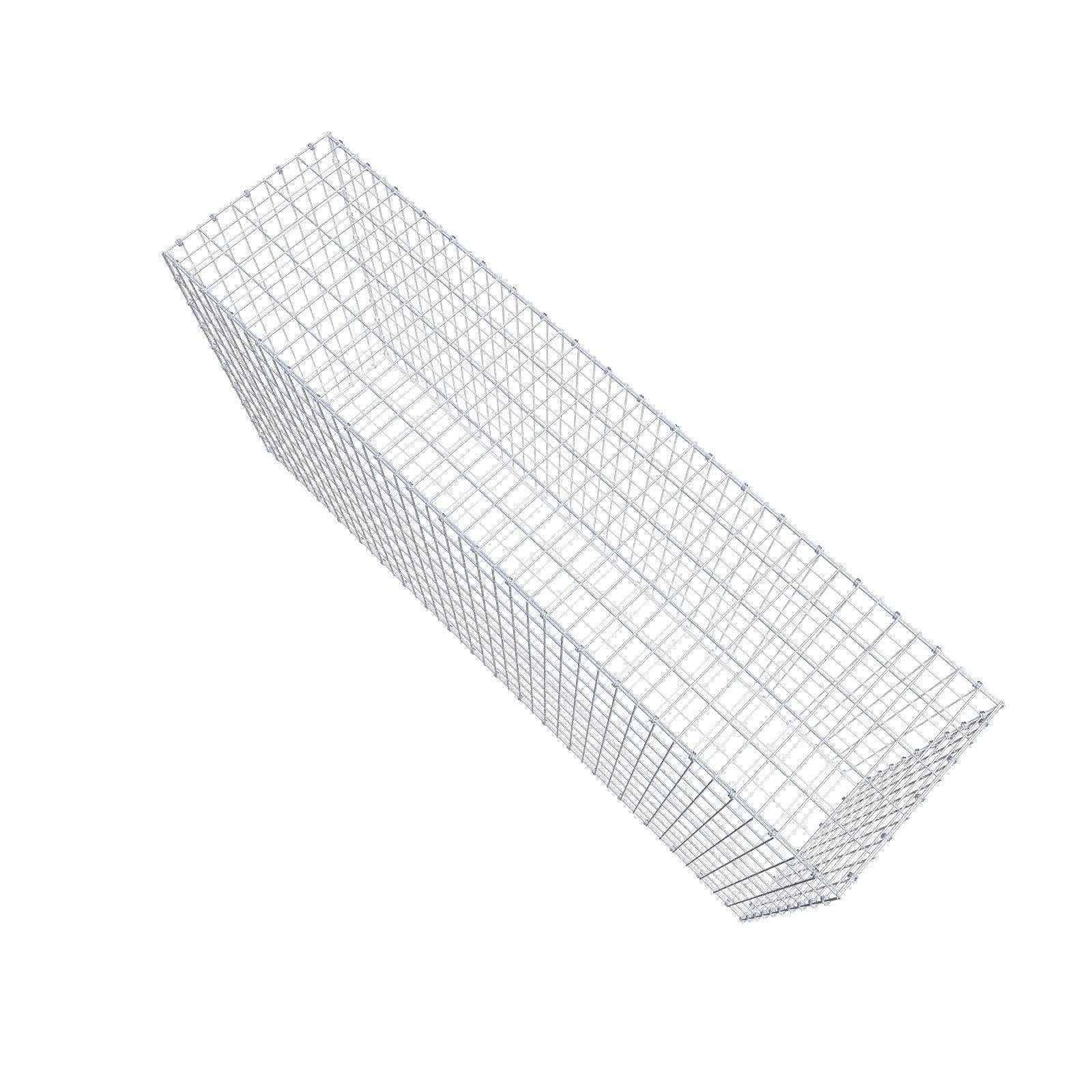 Gabion 200 cm x 100 cm x 50 cm (L x H x D), mesh size 5 x 10 cm, spiral ring