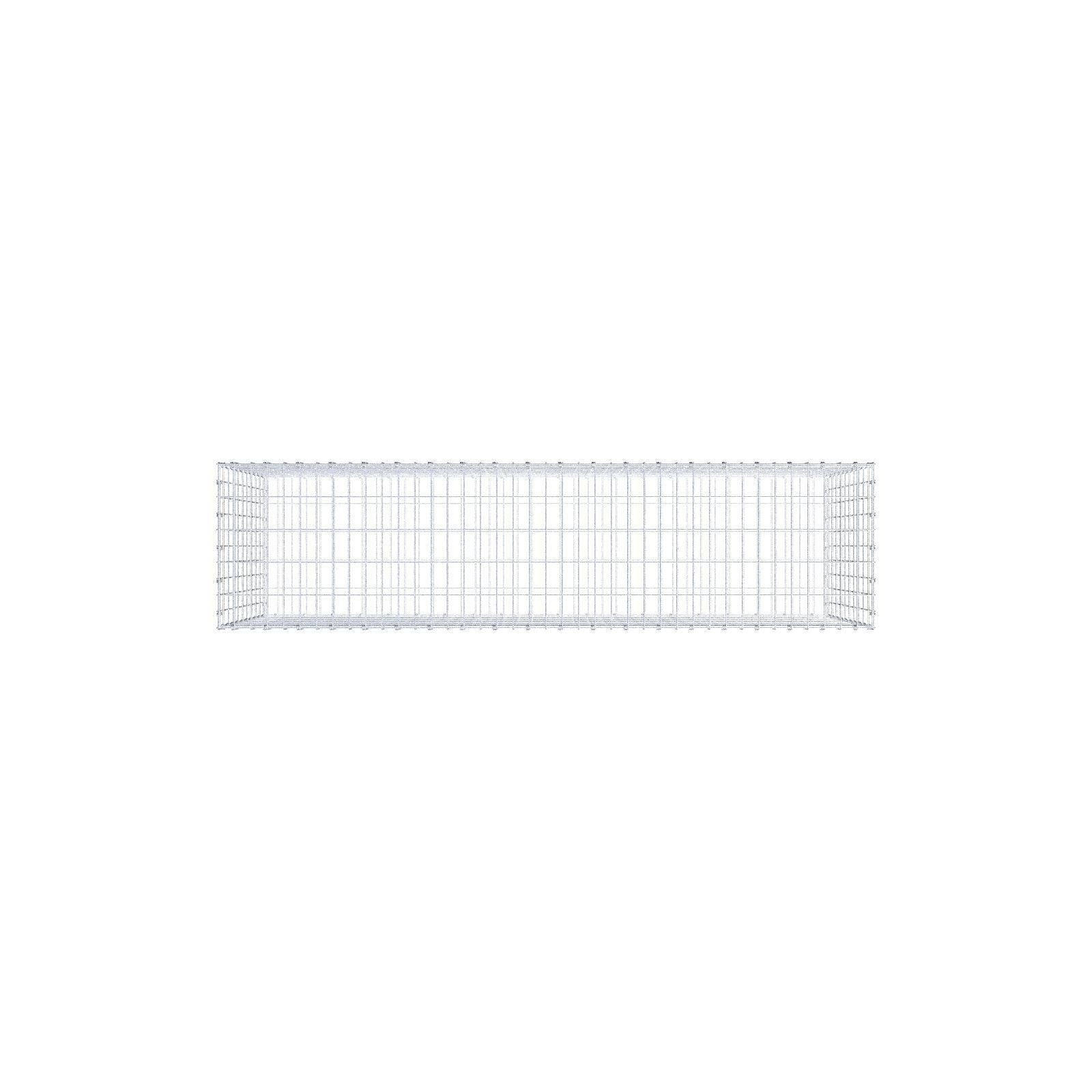 Gabion 200 cm x 100 cm x 50 cm (L x H x D), mesh size 5 x 10 cm, spiral ring