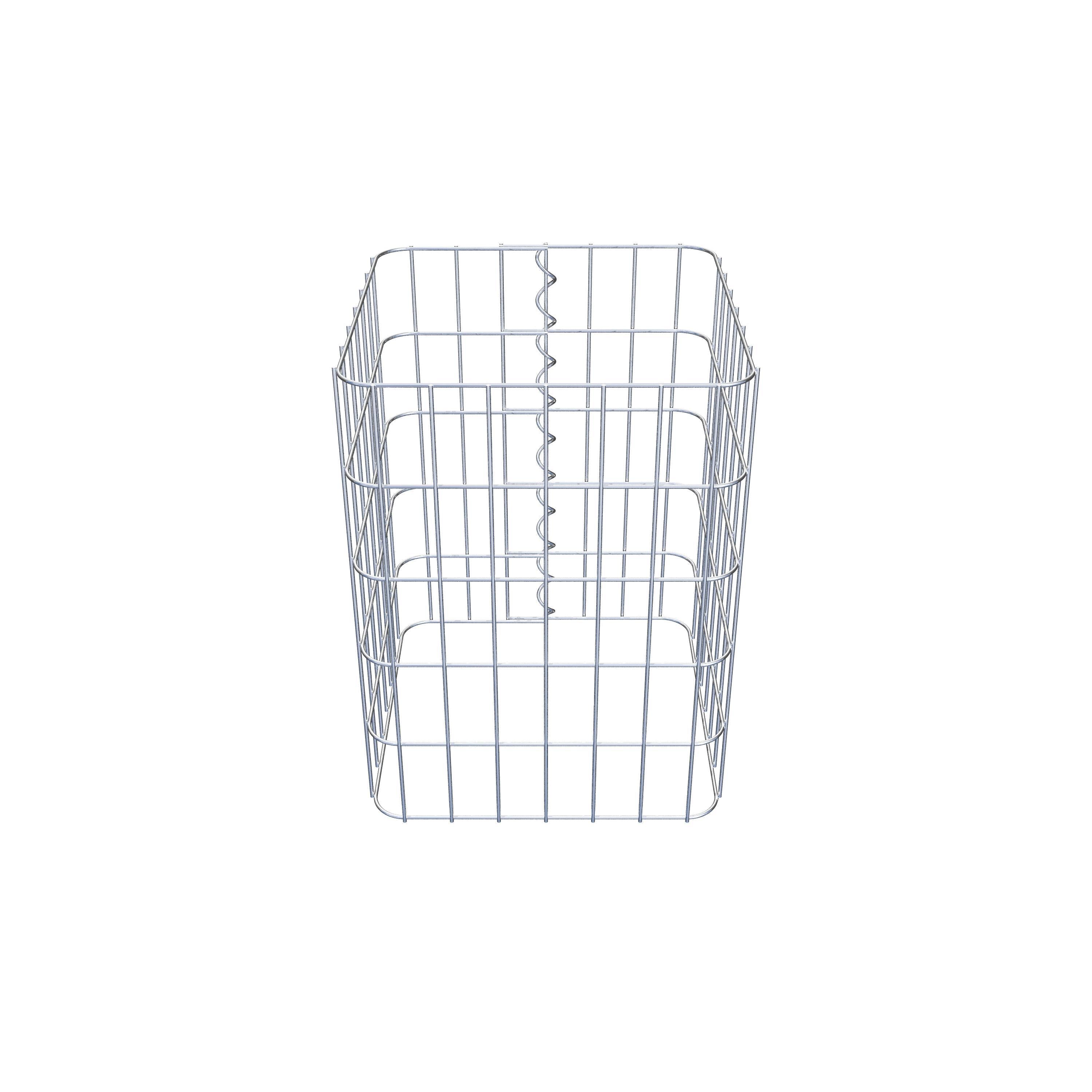 Schanskorfzuil 37 x 37 cm, MW vierkant 5 x 10 cm