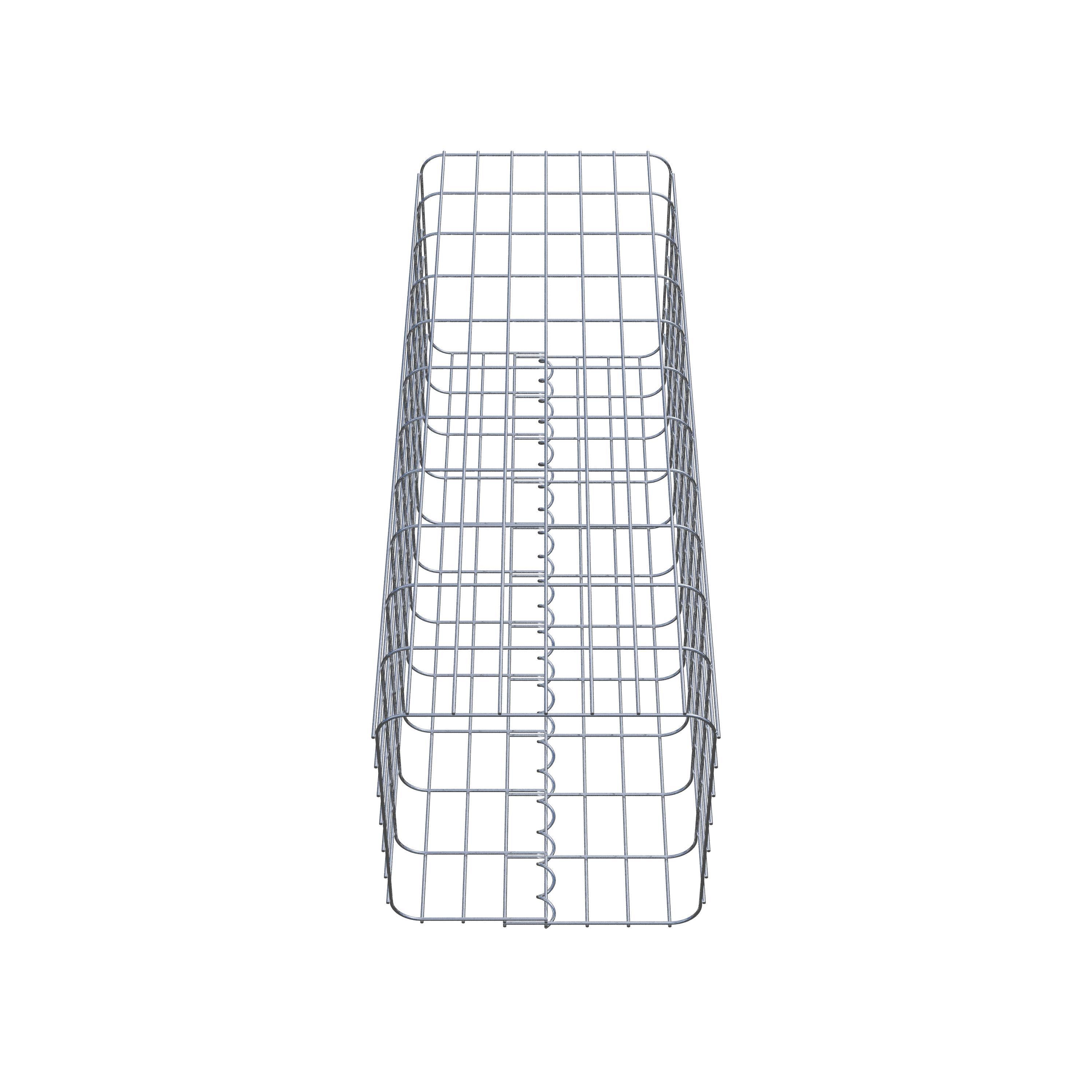 Schanskorfzuil 37 x 37 cm, MW vierkant 5 x 10 cm