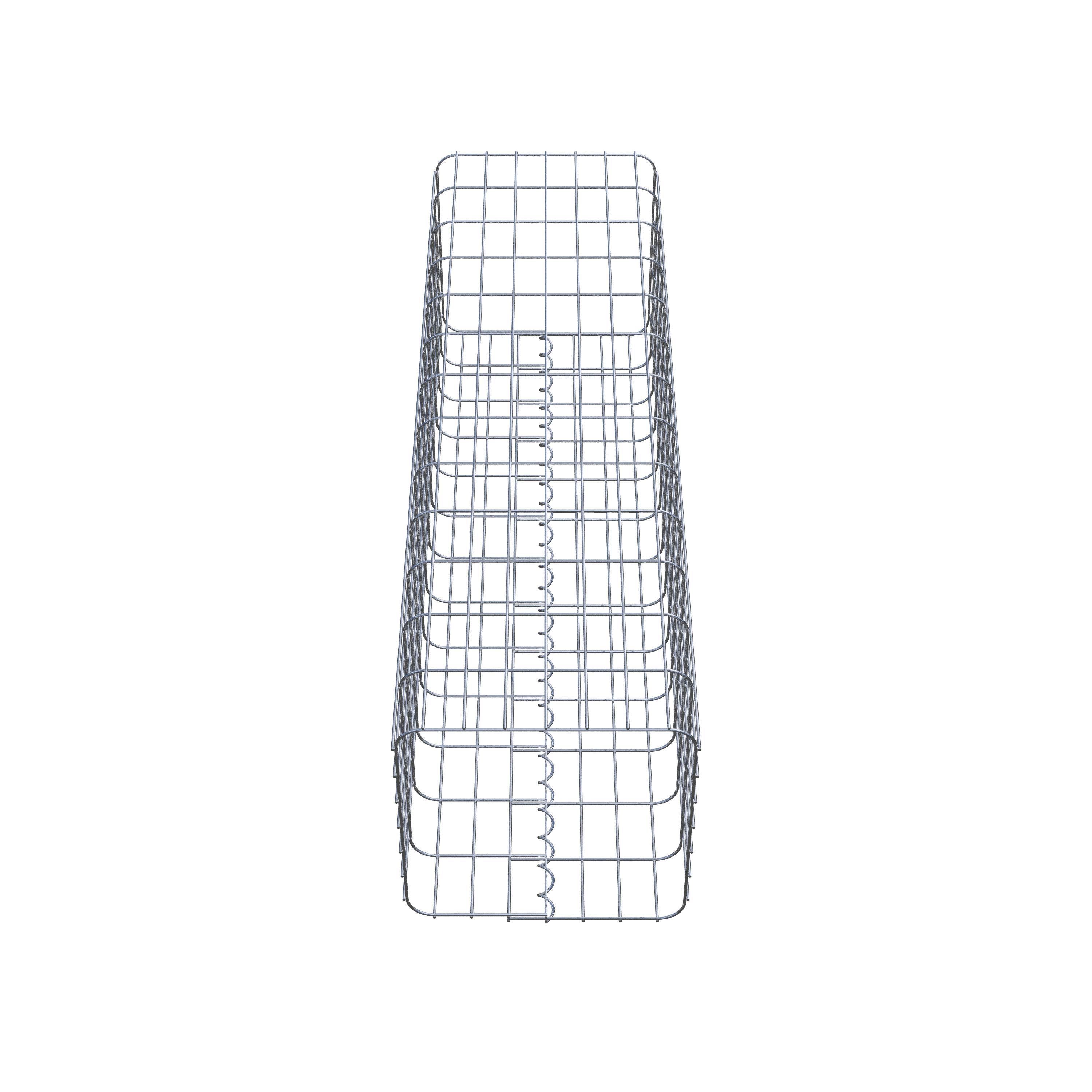 Schanskorfzuil 37 x 37 cm, MW vierkant 5 x 10 cm