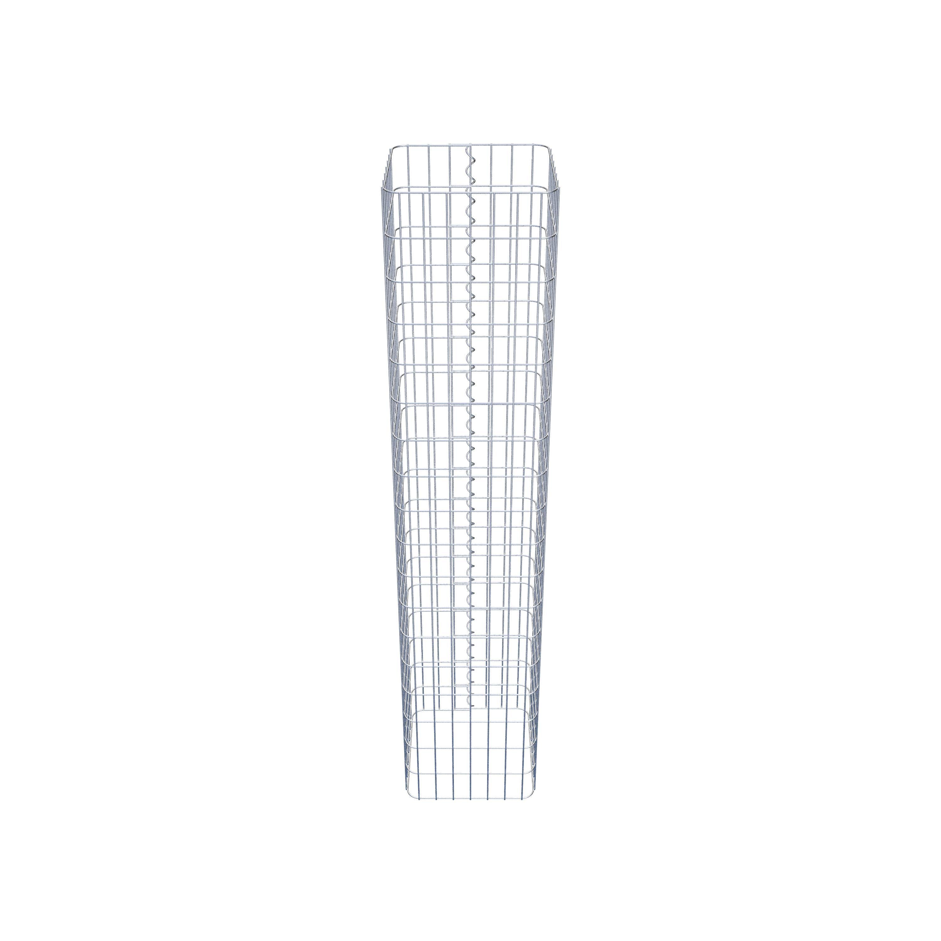 Schanskorfzuil 37 x 37 cm, MW vierkant 5 x 10 cm