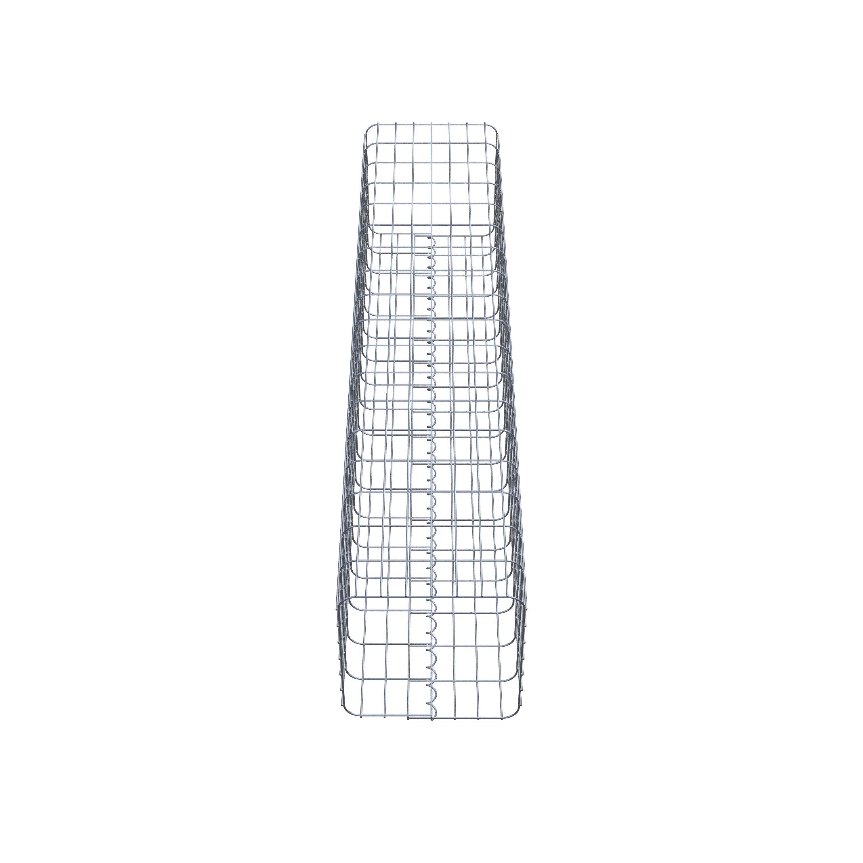 Schanskorfzuil 37 x 37 cm, MW vierkant 5 x 10 cm