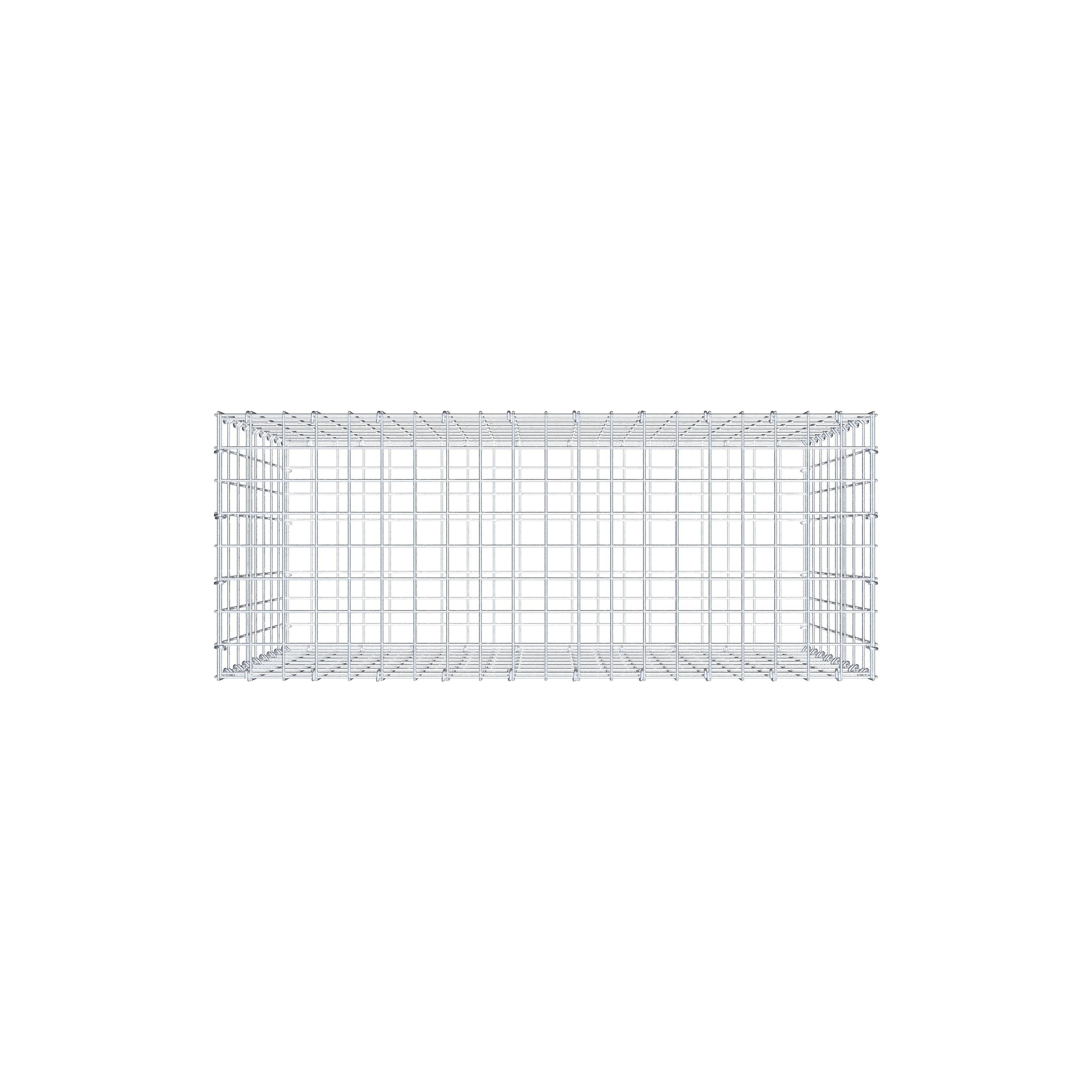 Gabion 100 cm x 80 cm x 40 cm (L x H x D), mesh size 5 cm x 10 cm, C-ring